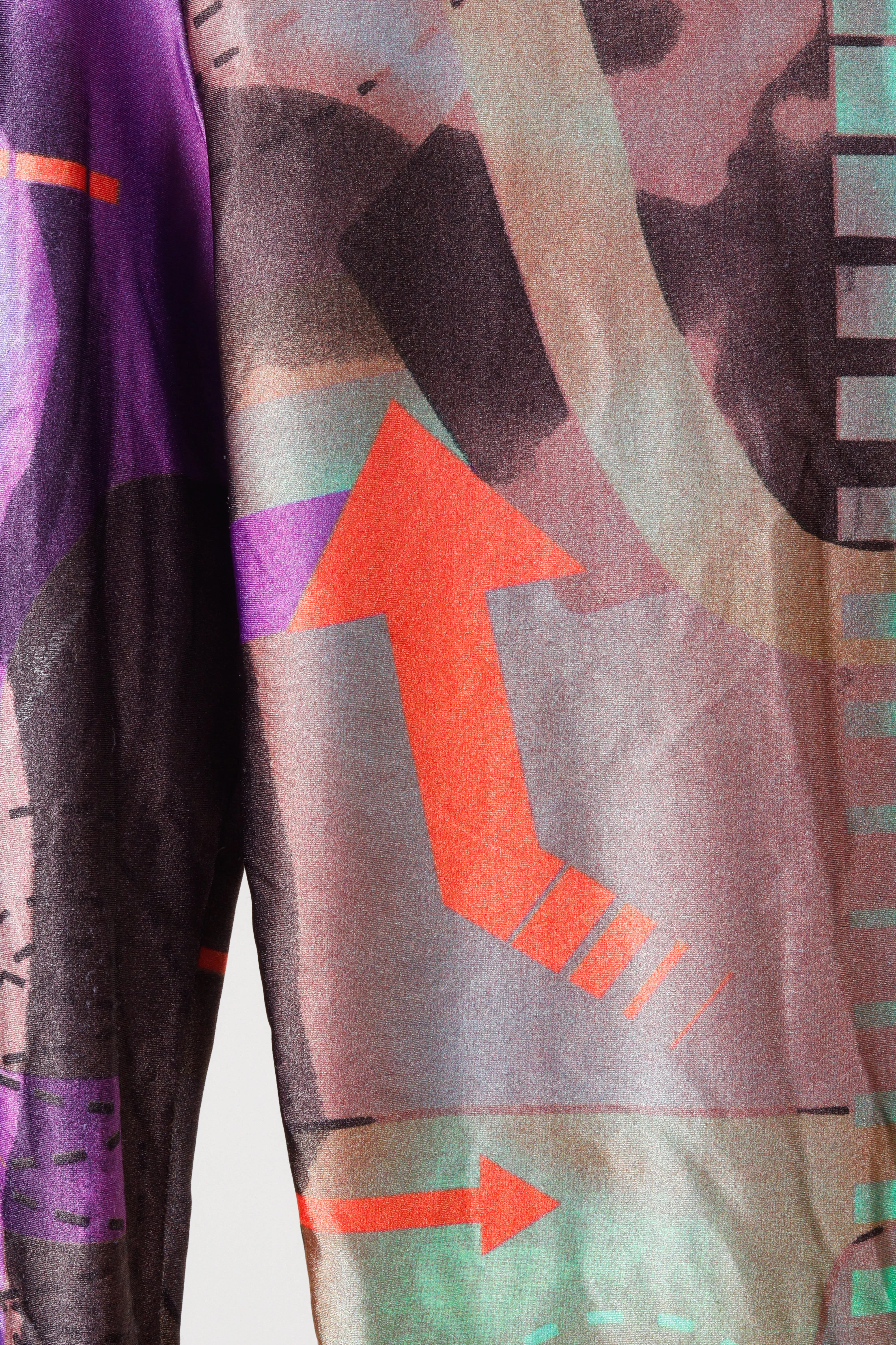 90's Jean Paul Gaultier 'Cyborg Illusion Print' L/S Top