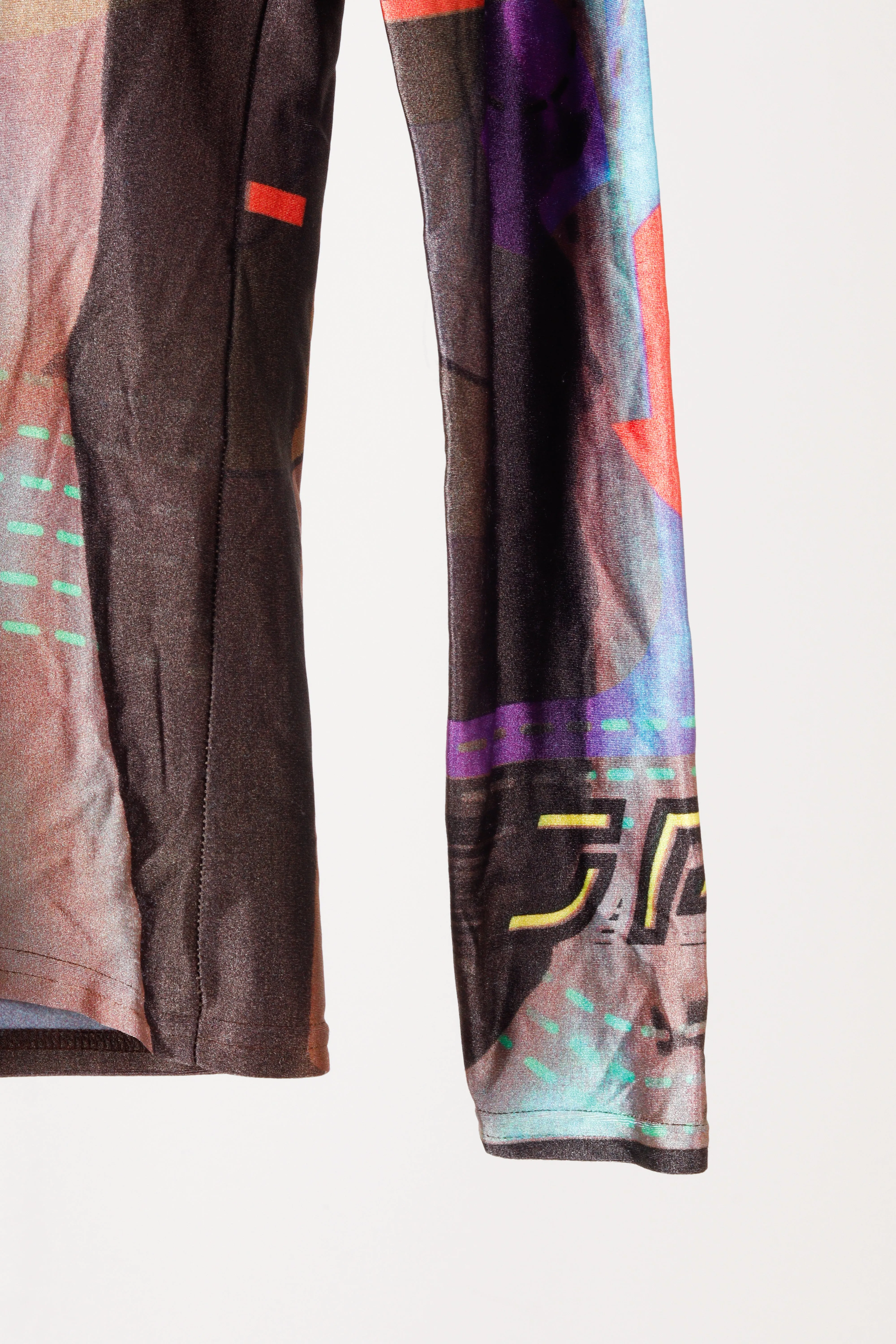90's Jean Paul Gaultier 'Cyborg Illusion Print' L/S Top