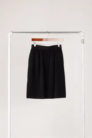 90's Yves Saint Laurent 'A Line' Skirt Black