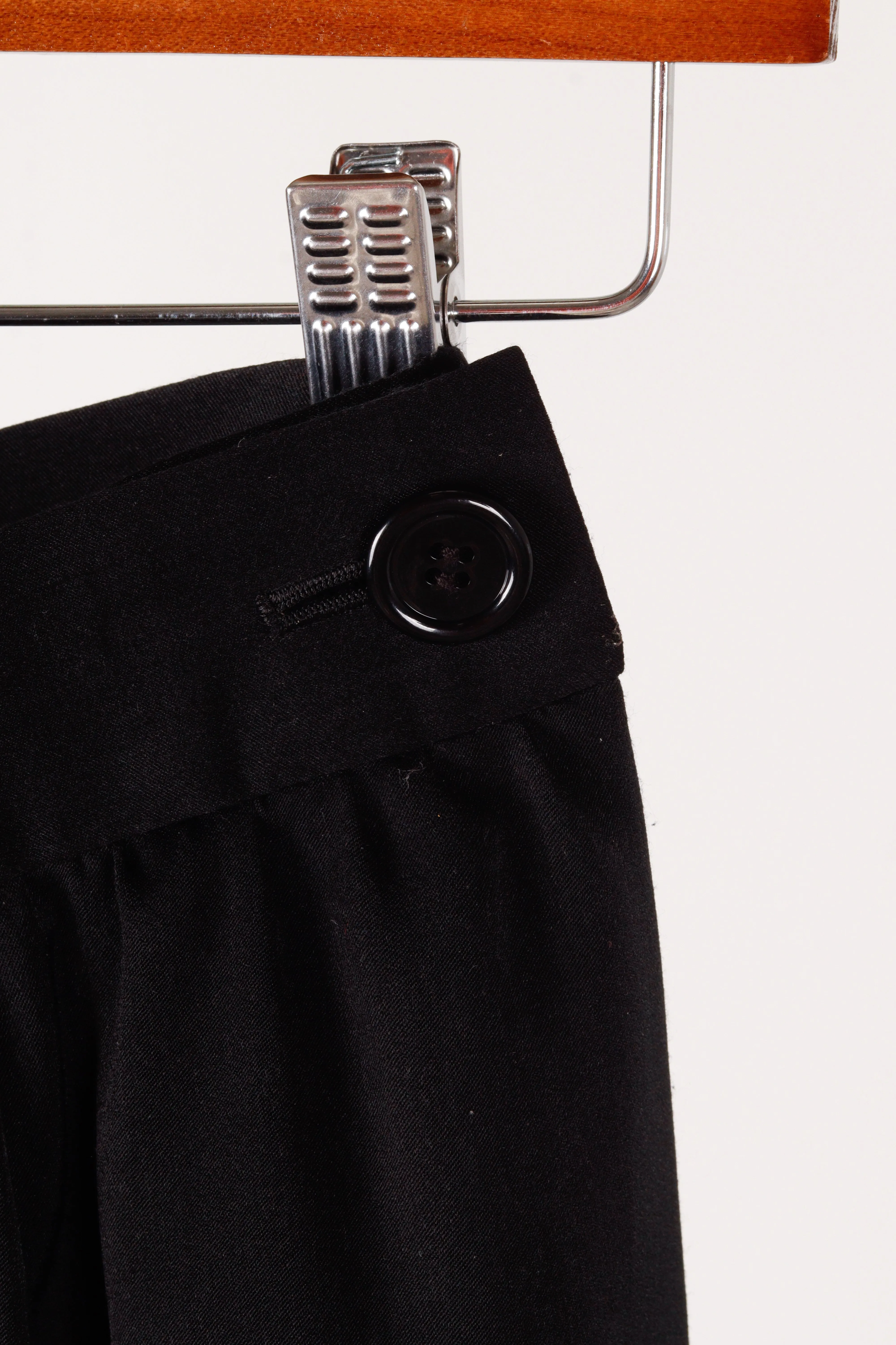 90's Yves Saint Laurent 'A Line' Skirt Black