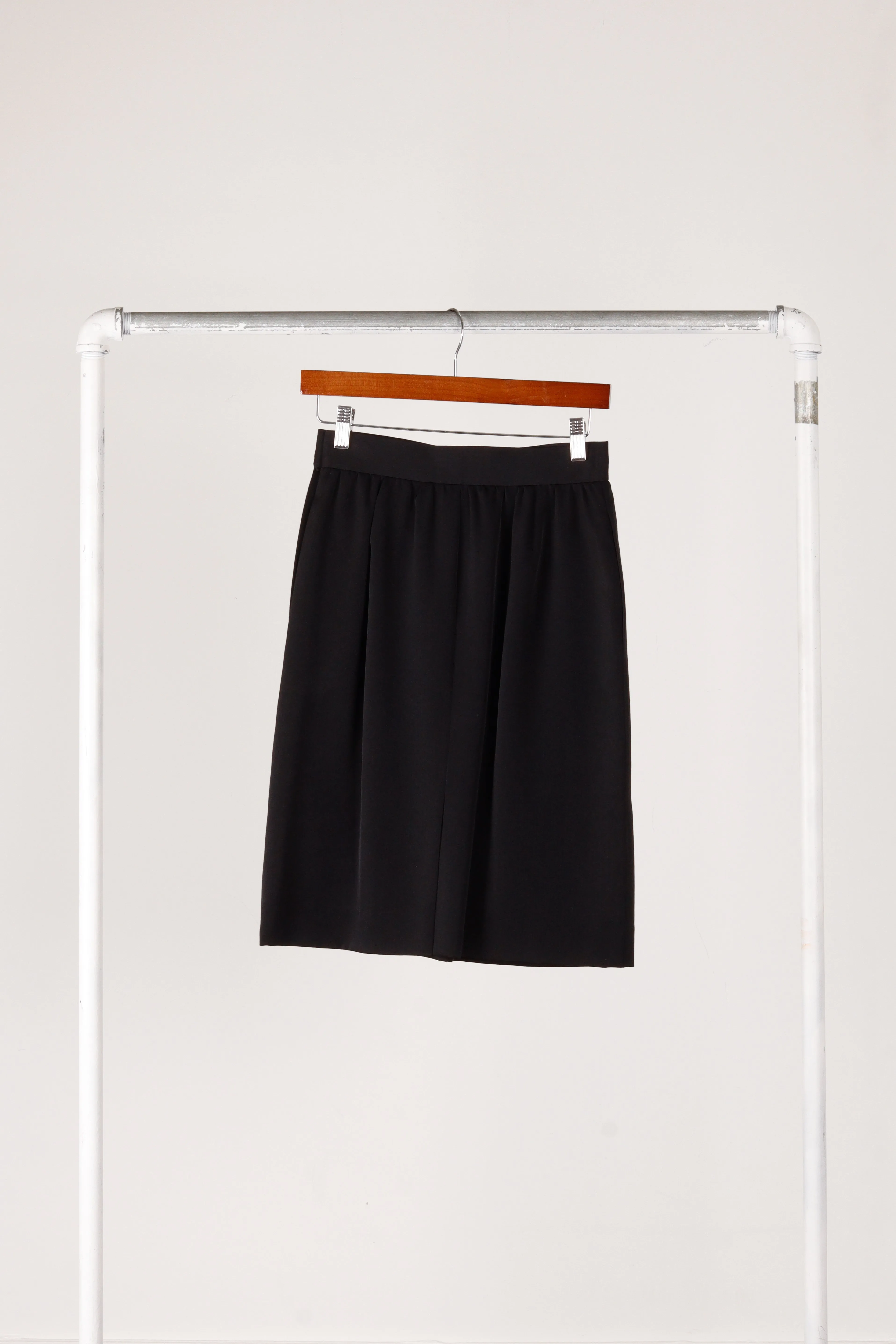 90's Yves Saint Laurent 'A Line' Skirt Black
