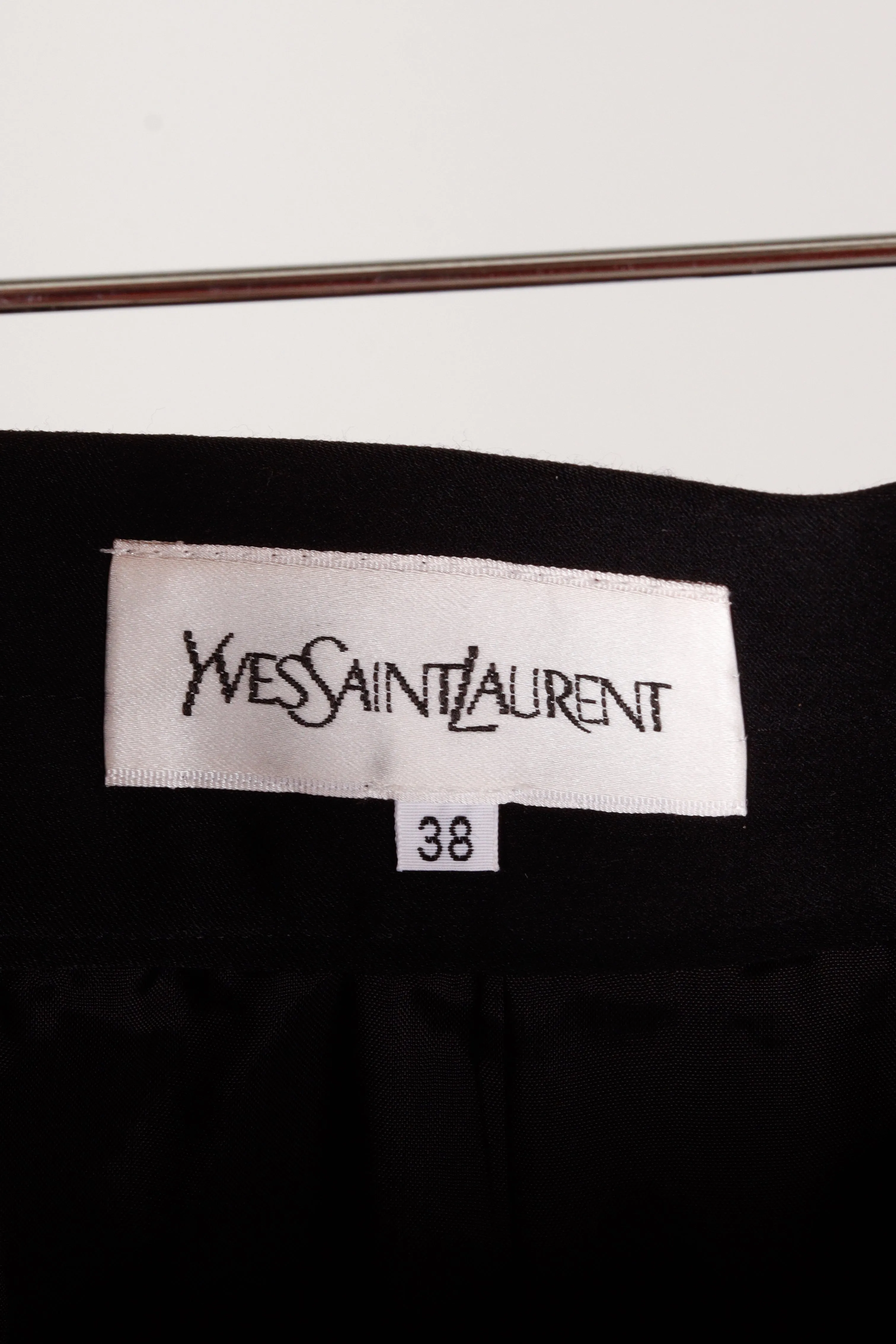 90's Yves Saint Laurent 'A Line' Skirt Black