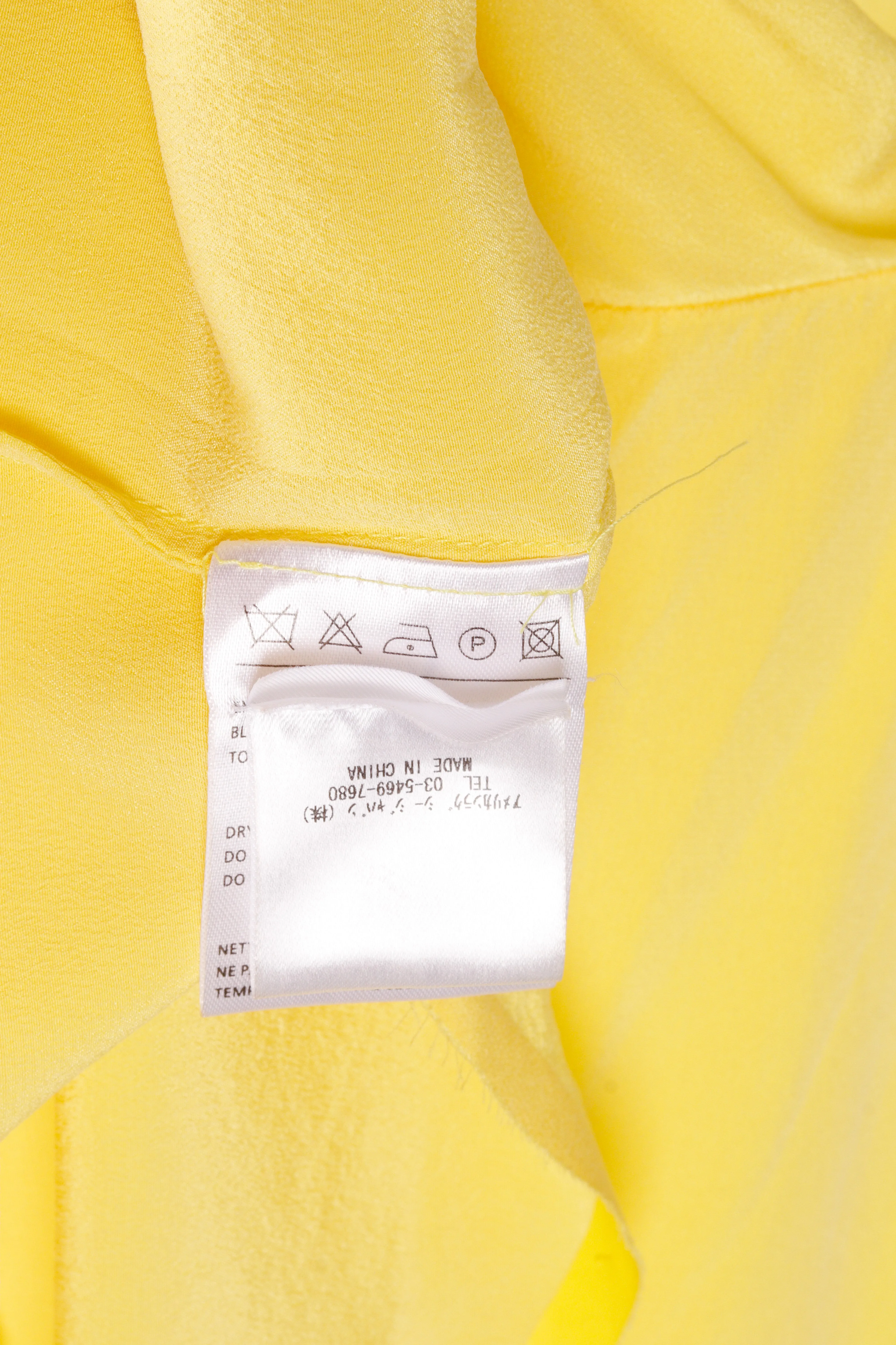 Acne Studios FW12 'Joyce Silk' Shirt Yellow (2012)