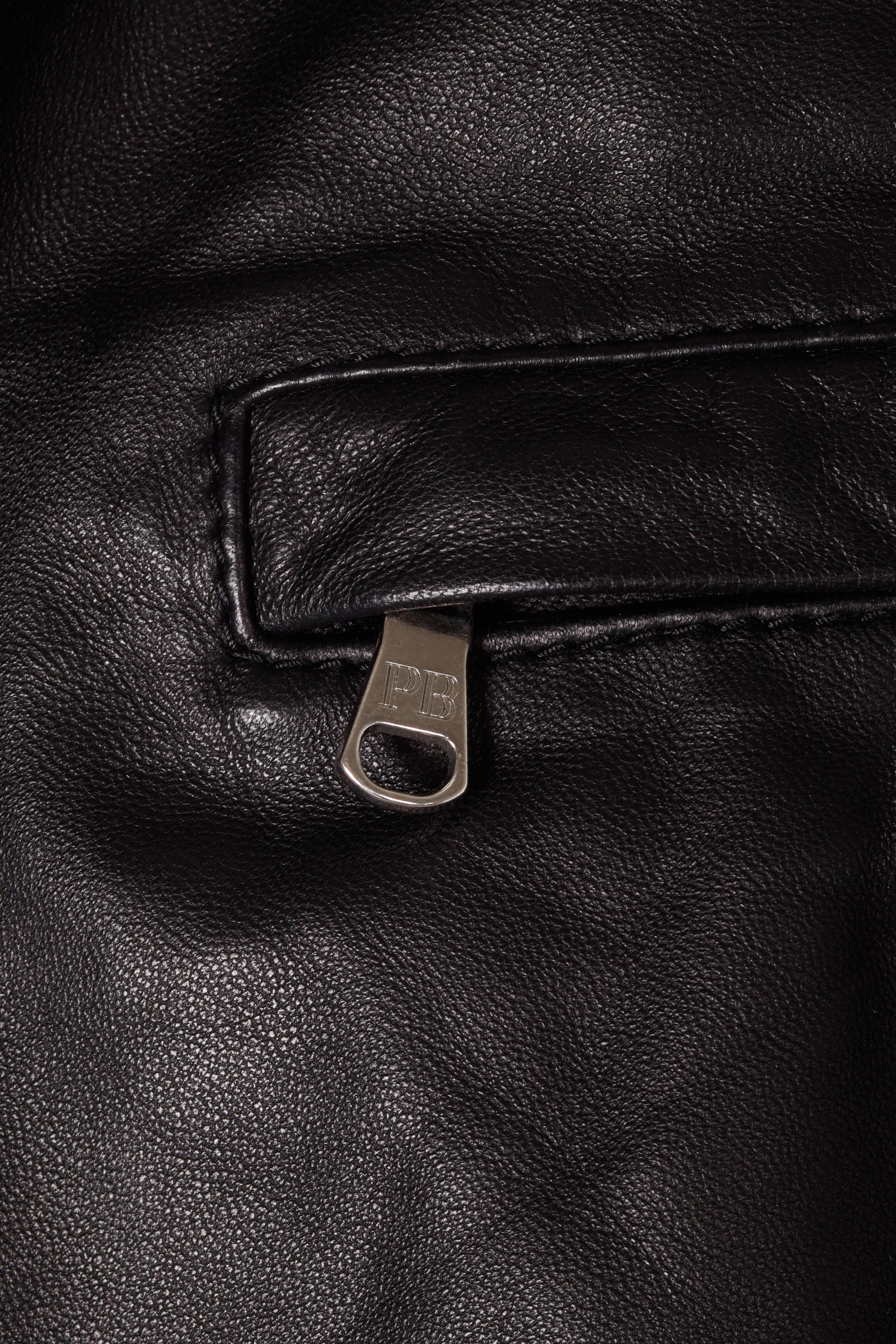 Balmain 'Leather Zipper Cuff Lounge Pants Black
