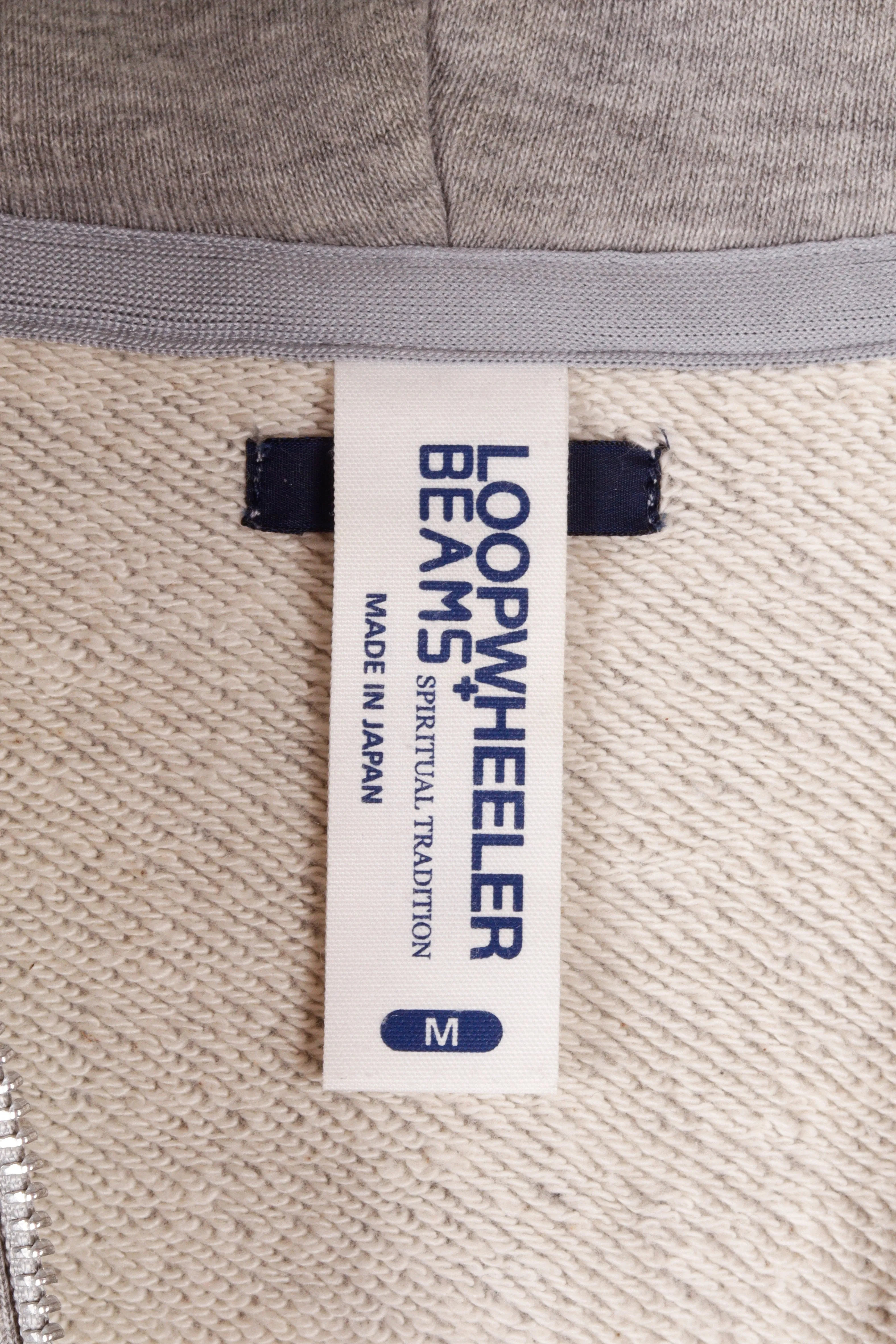 Beams Plus x LOOPWHEELER SS25 'Cropped' Zip-Up Hooded Sweatshirt Gray (2025)