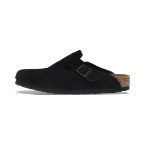 Birkenstock Boston Soft Footbed Suede Black