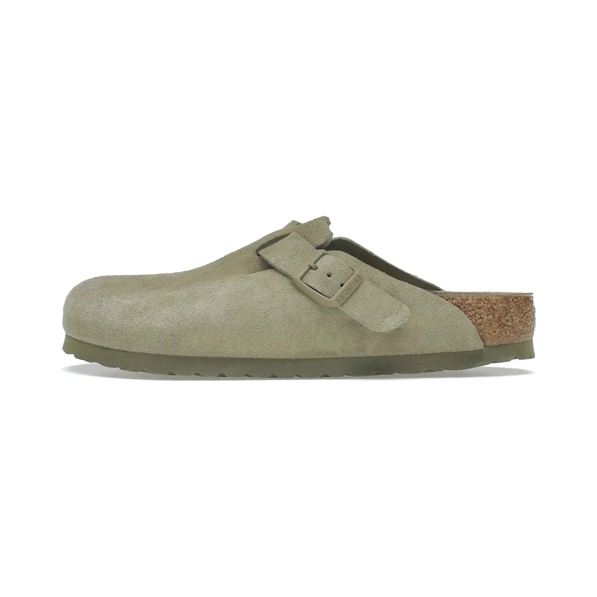Birkenstock Boston Soft Footbed Suede Faded Khaki