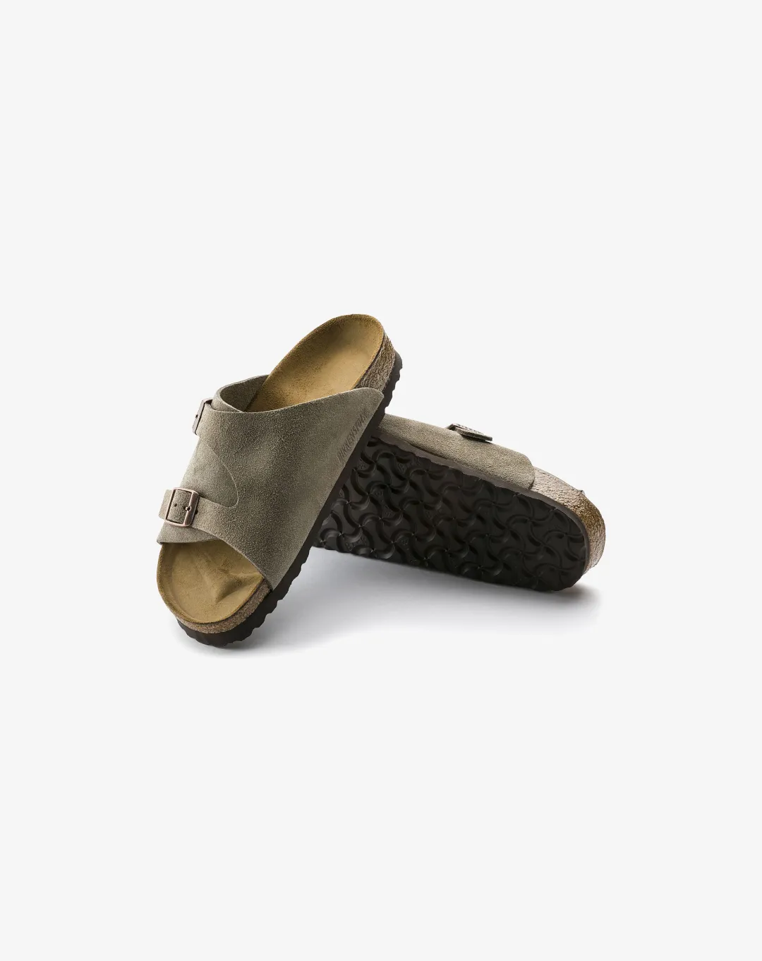 Birkenstock Zrich Suede Leather Sandal Grey