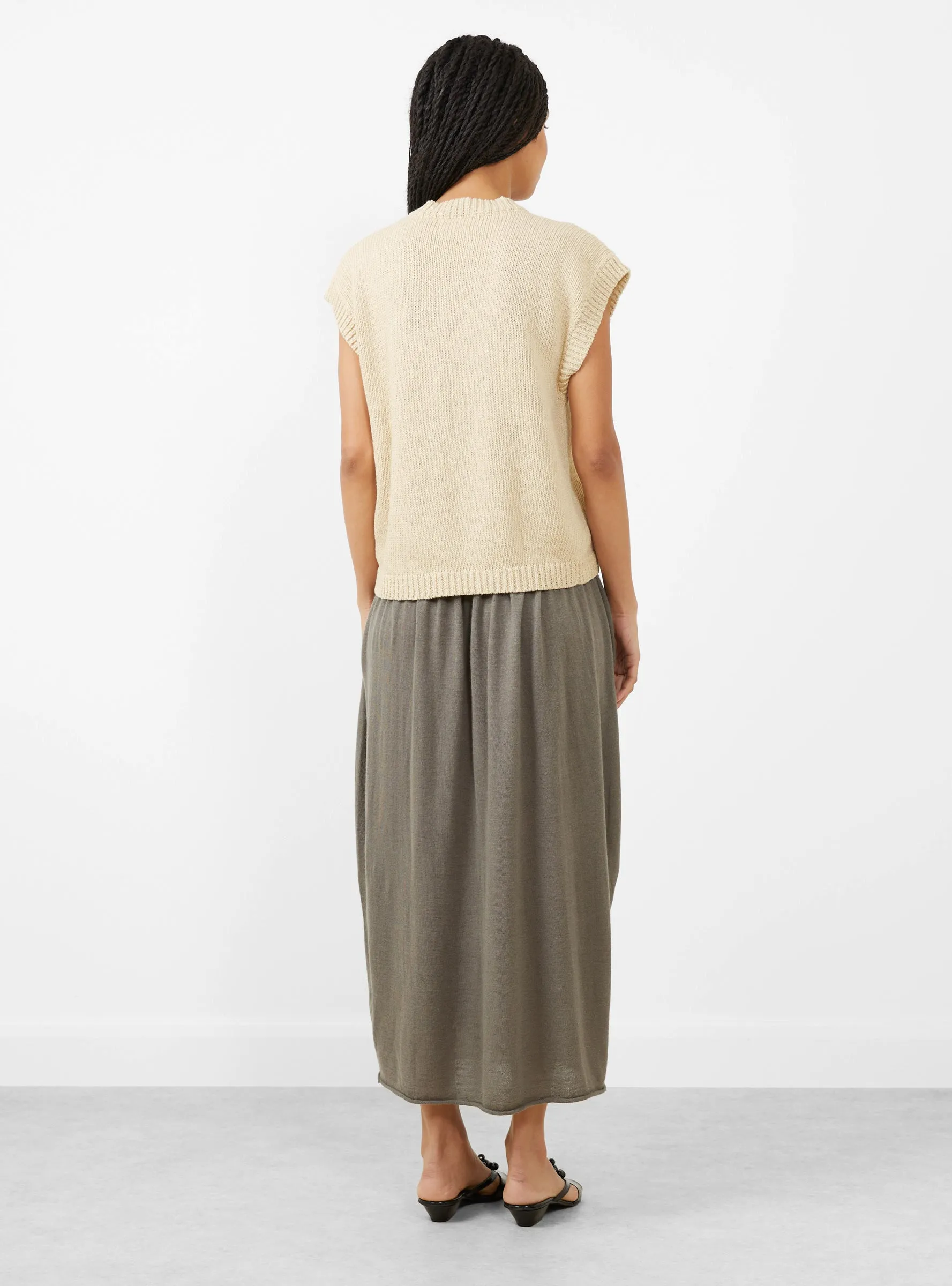 Boat Knit Vest Ecru