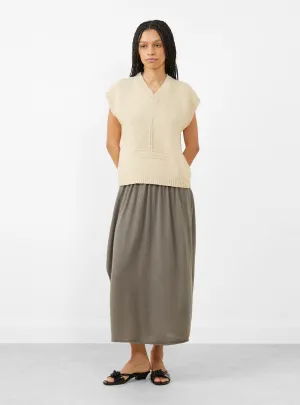 Boat Knit Vest Ecru