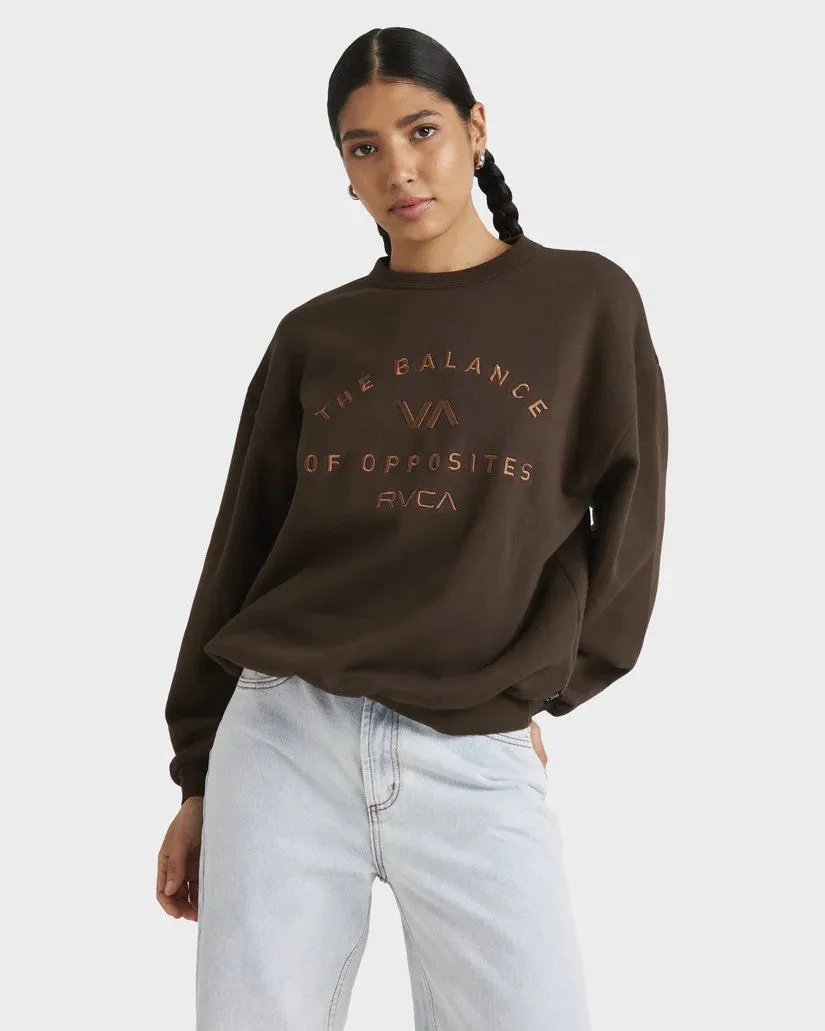 Bold RVCA Vintage Crew Chocolate