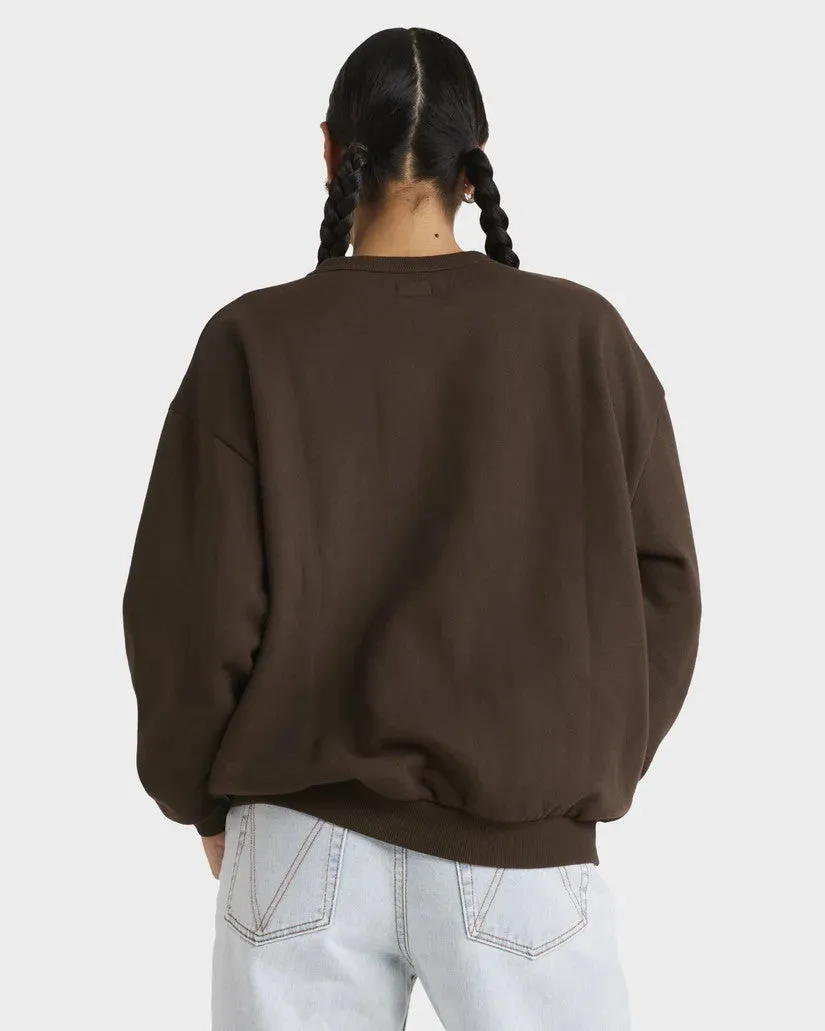 Bold RVCA Vintage Crew Chocolate