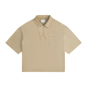 Boxy Half-Zip Spray Shirt