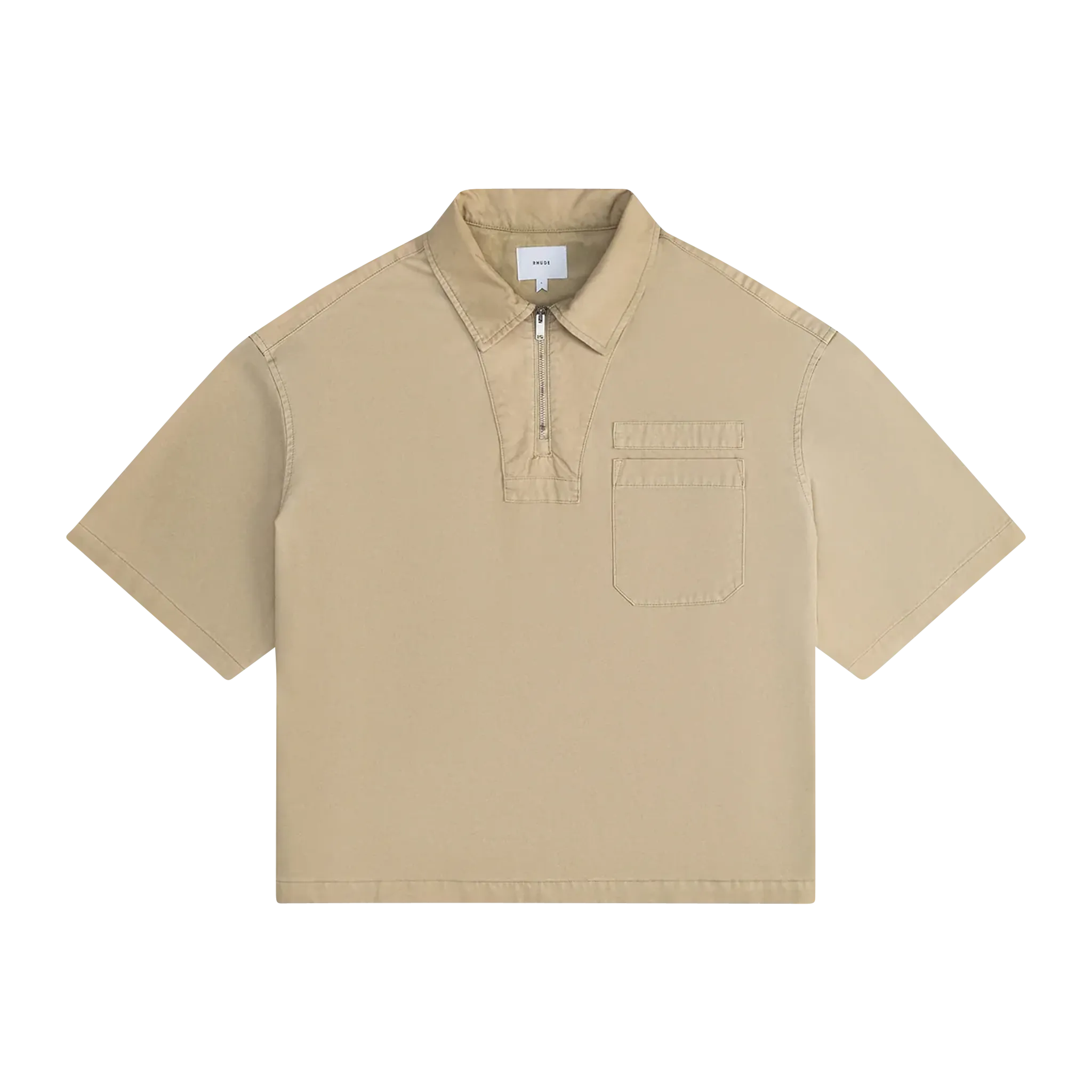 Boxy Half-Zip Spray Shirt