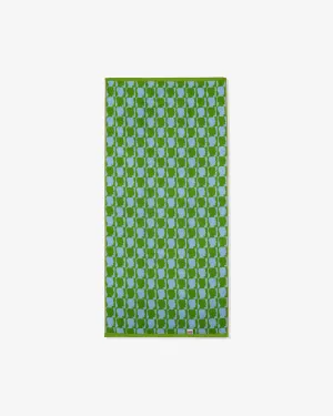 Brain Dead - Checkered Logohead Bath Towel - (Green)