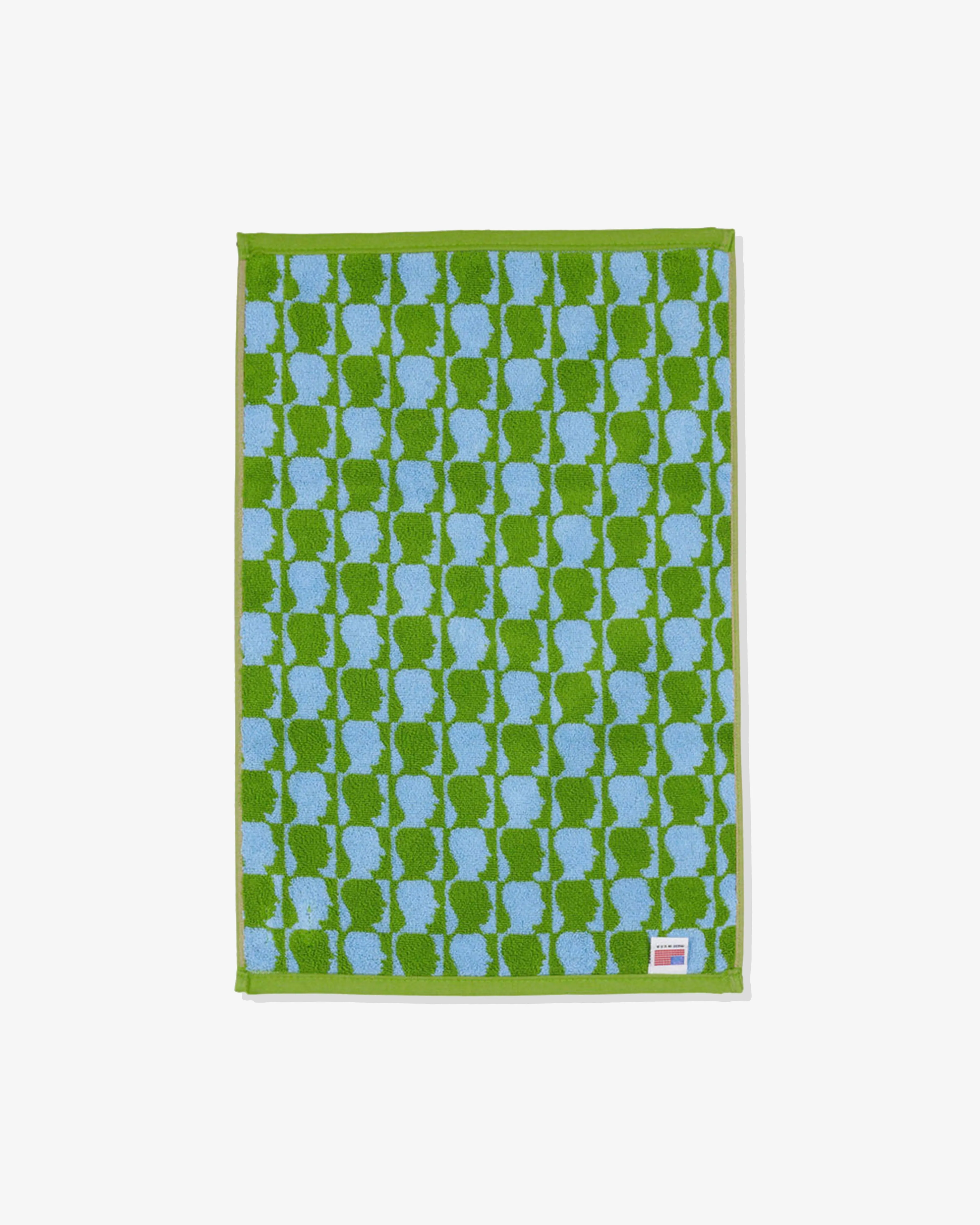 Brain Dead - Men's Checkered Logohead Hand Towel - (Green)