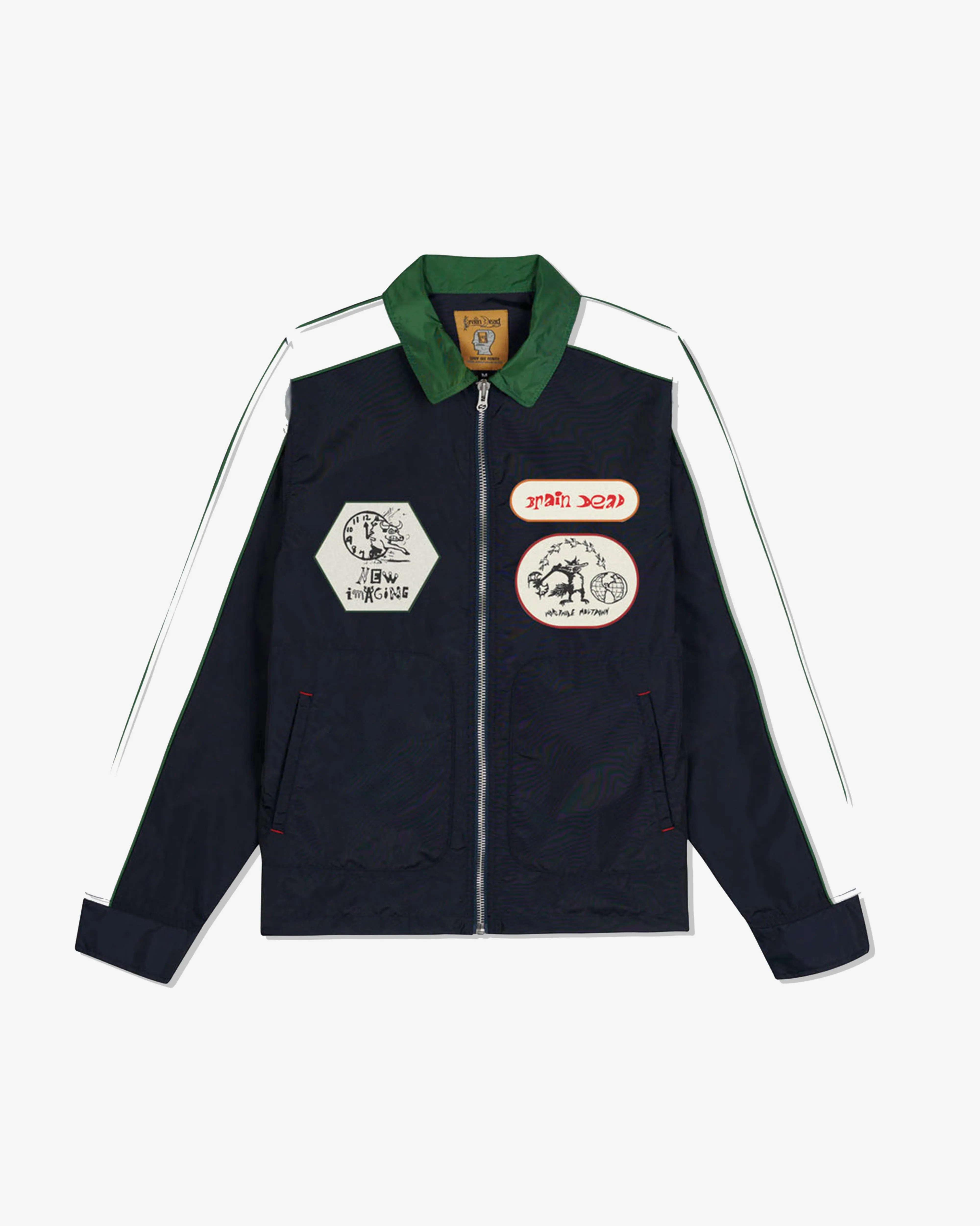 Brain Dead - Men's Meltdown Racing Jacket - (Navy)