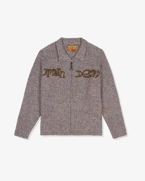Brain Dead - Men's Rib Knit Cardigan - (Brown/Multi)