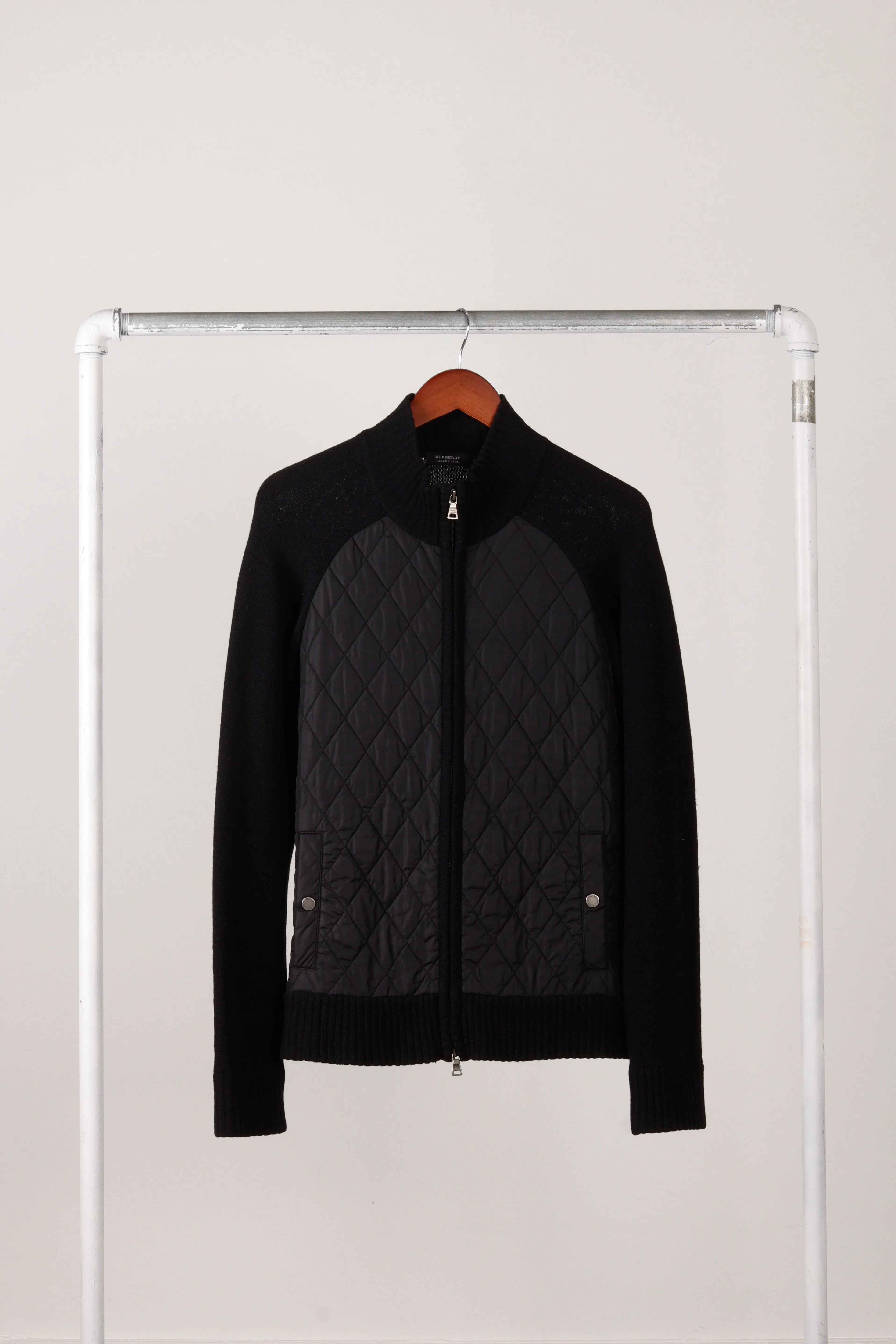 Burberry Black Label 'Quilted Nylon Wool' Jacket Black