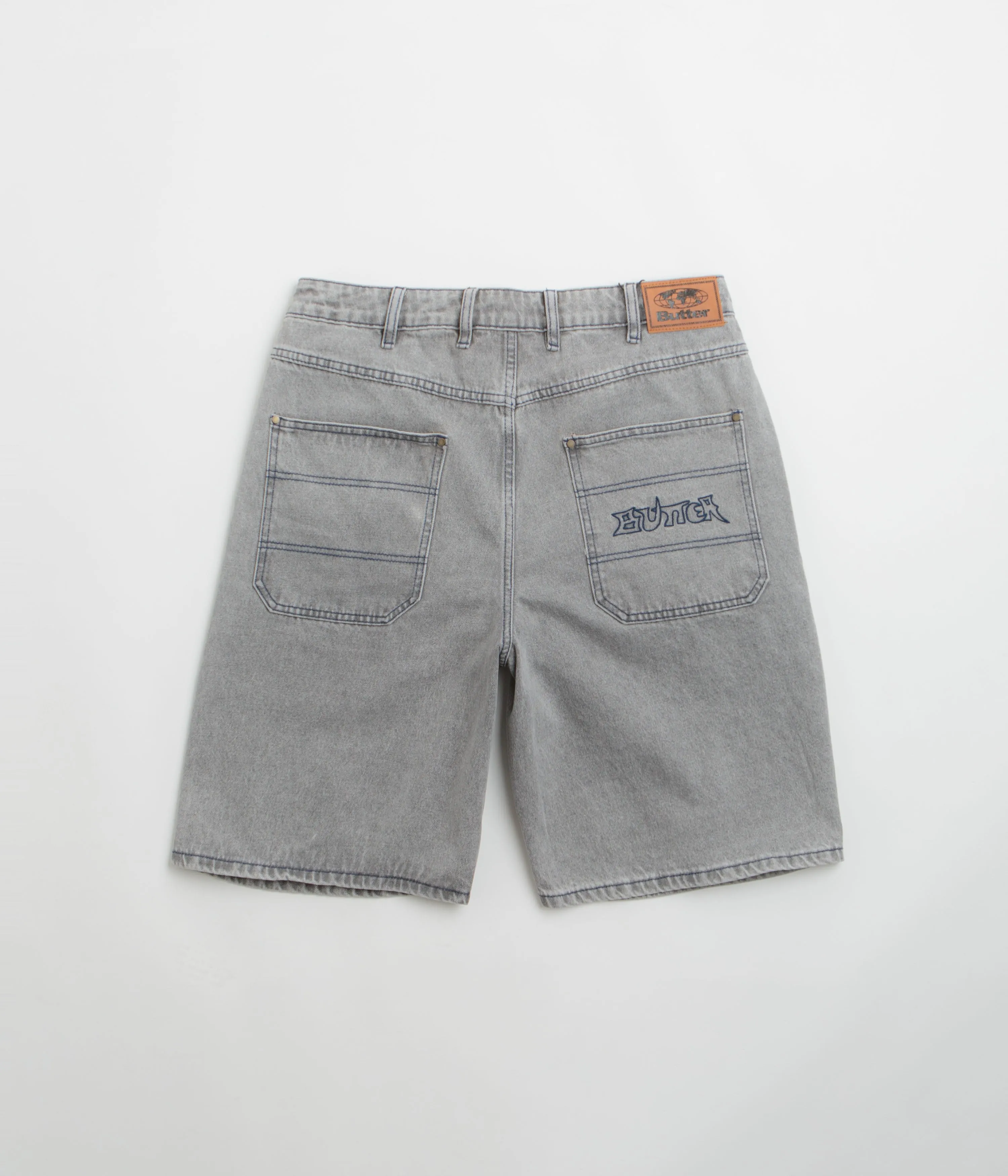 Butter Goods Encounter Denim Shorts - Washed Soft Grey