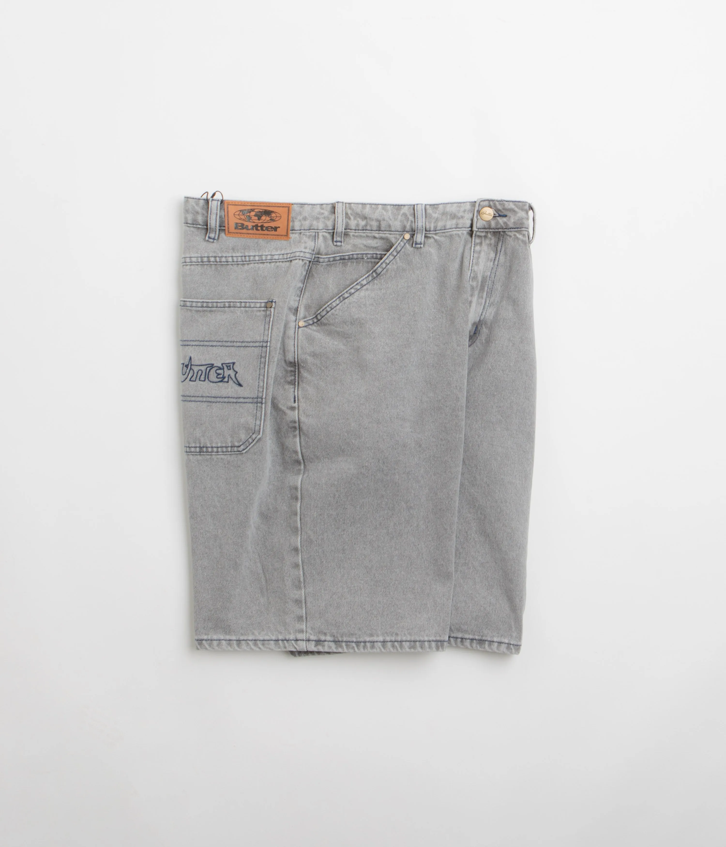 Butter Goods Encounter Denim Shorts - Washed Soft Grey