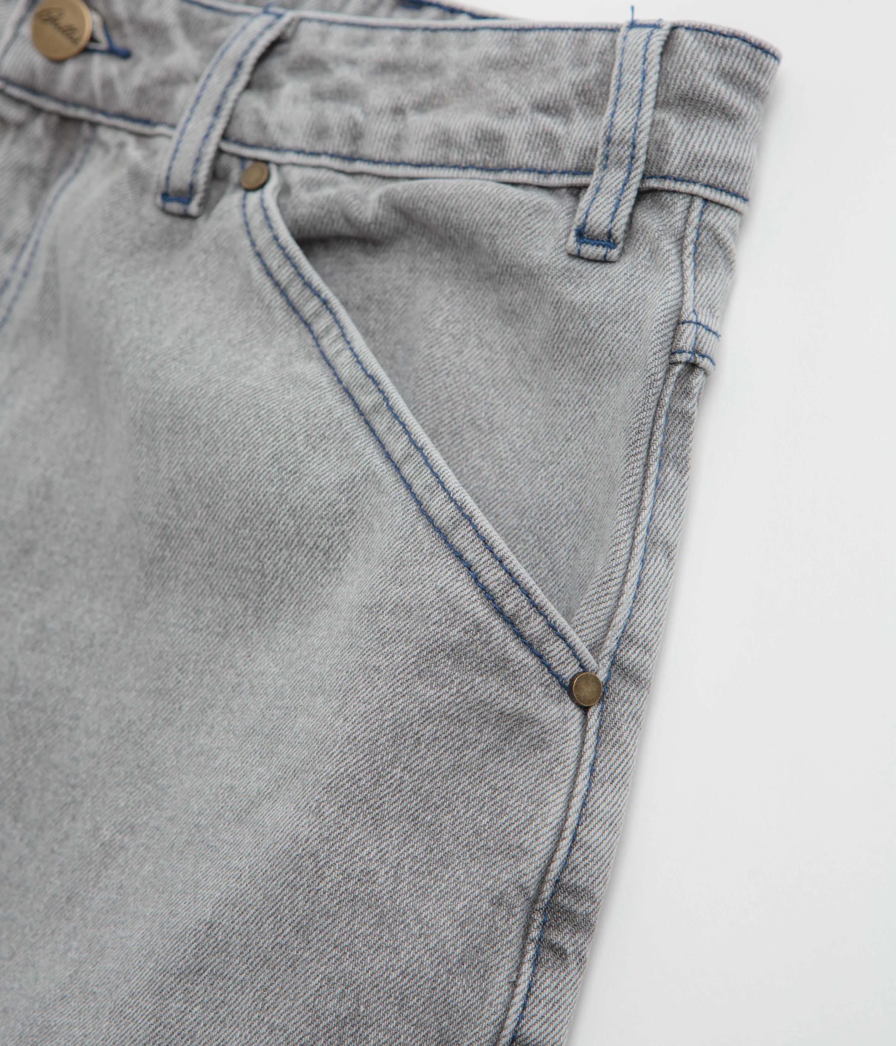 Butter Goods Encounter Denim Shorts - Washed Soft Grey