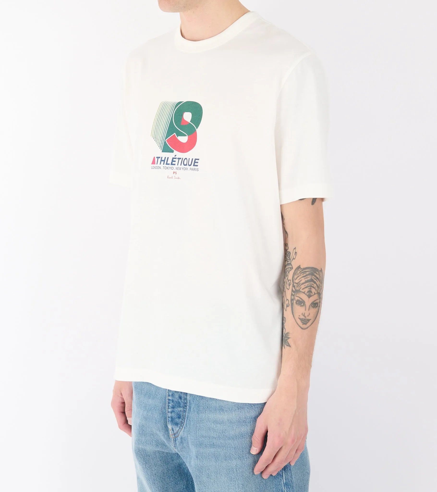 Casual Fit T-Shirt Athletic White