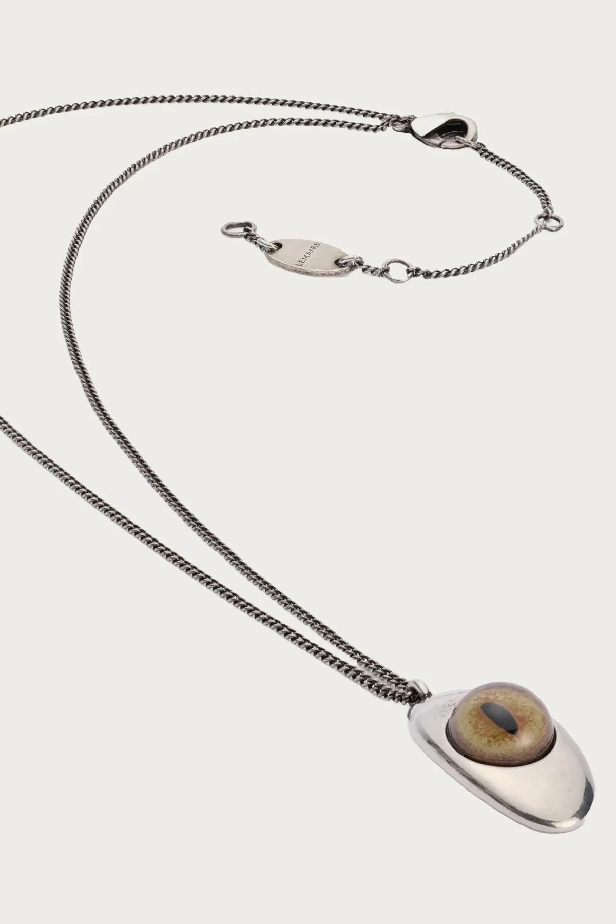 Cat Eye Pendant Necklace - Light Chestnut