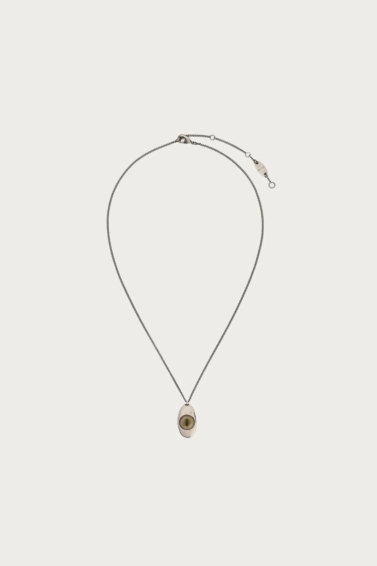 Cat Eye Pendant Necklace - Light Chestnut