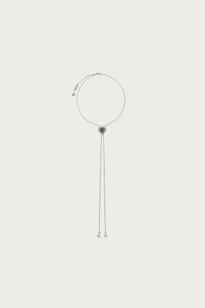 Cat Eye Rattle Bolo Tie - Glacier