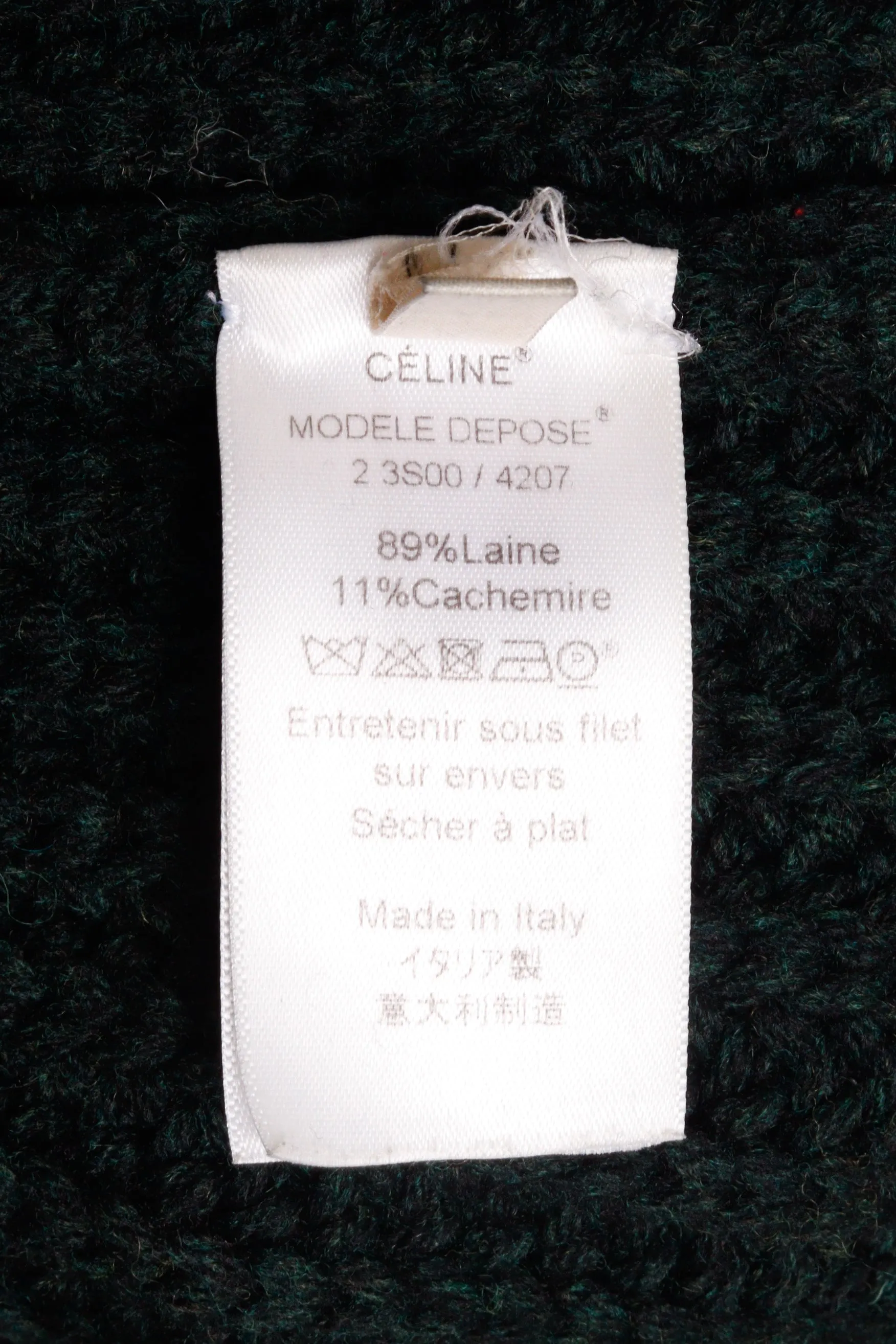 Celine 'Ribbed Turtleneck Wool Cashmere' Sweater