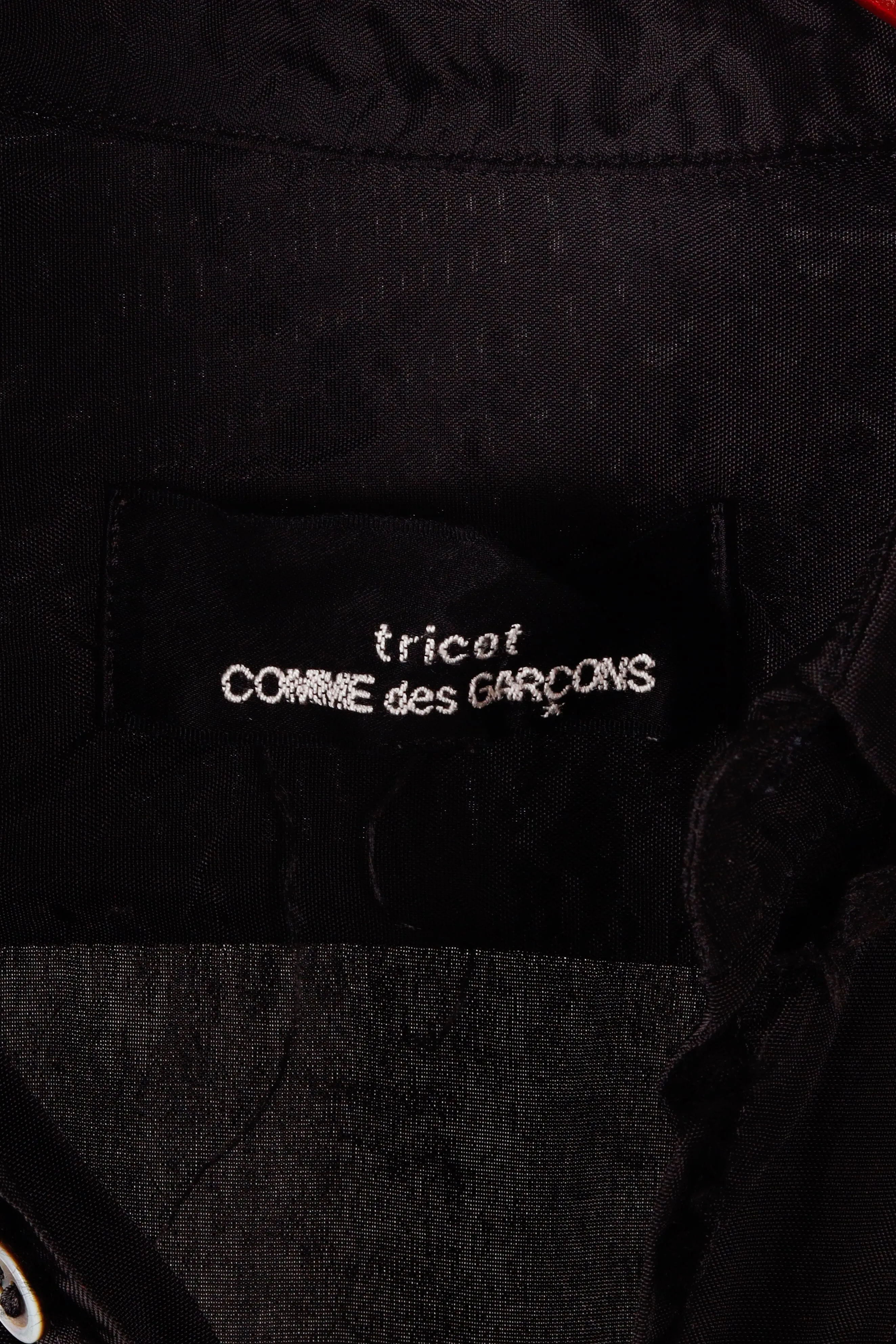 Comme des Garons tricot SS04 'Frayed Guayabera' Rayon S/S Shirt Black (2004)