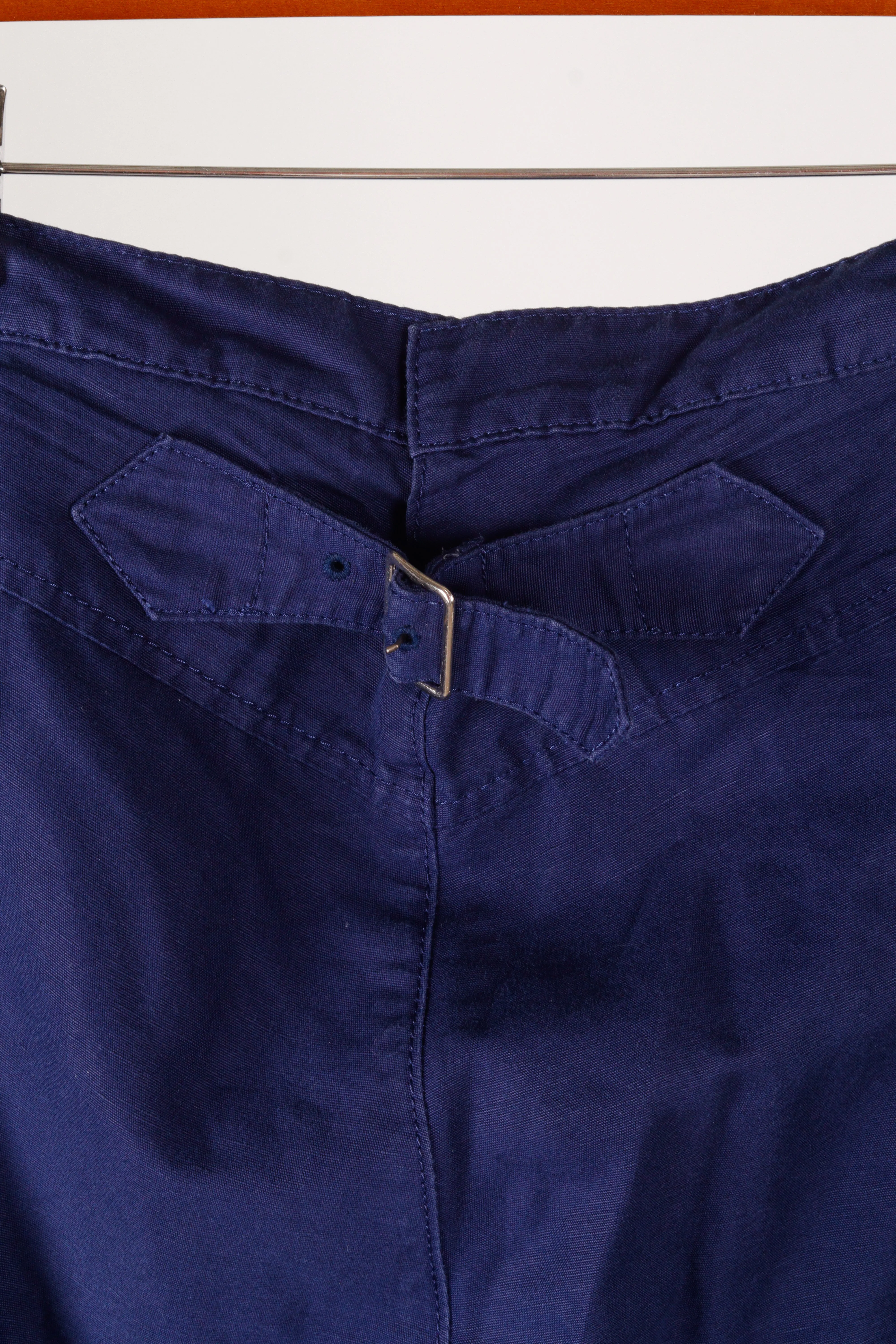 Comme des Garons tricot SS11 'Linen Back Buckle' Pants Blue (2011)