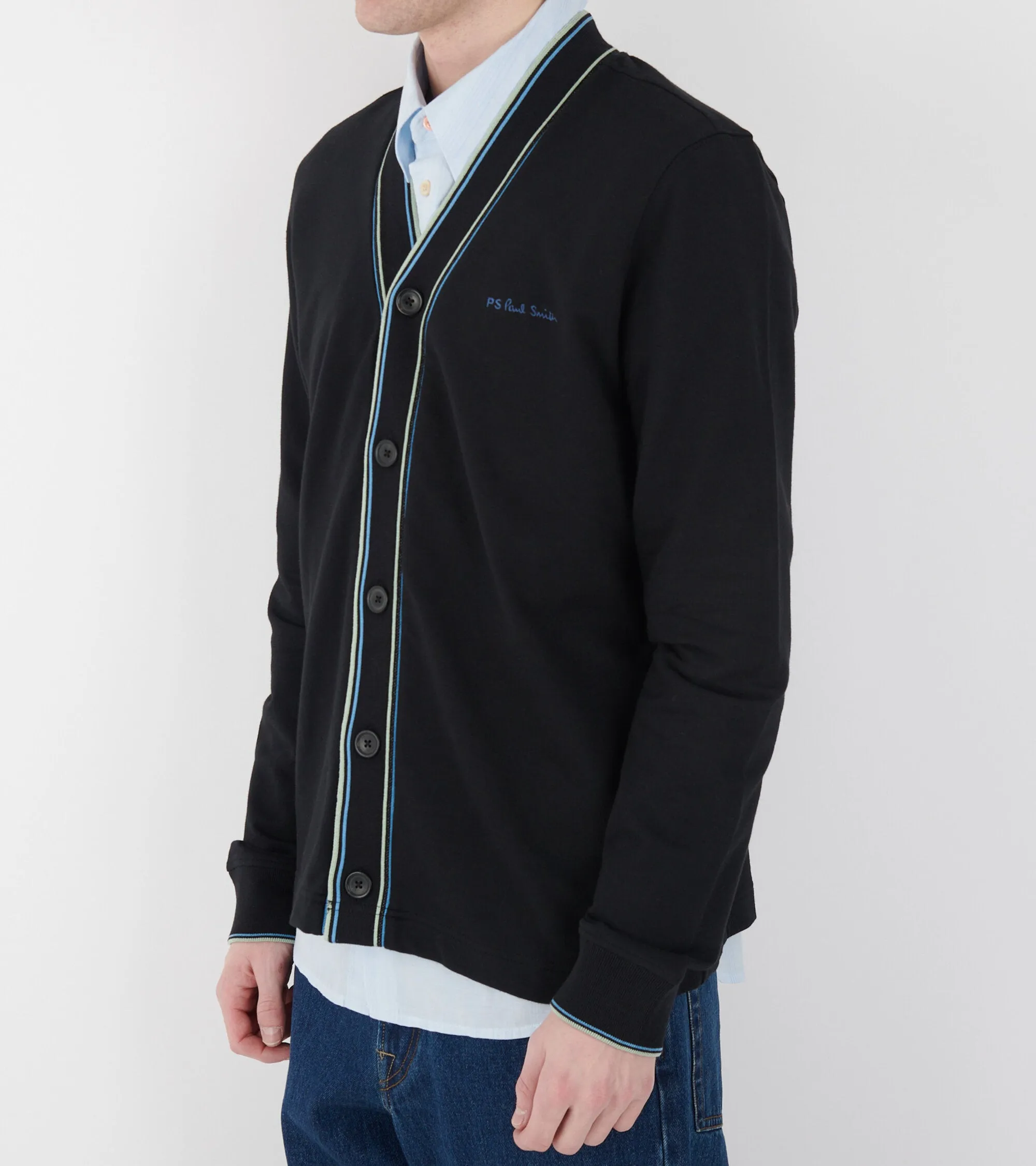 Cotton Jersey Cardigan Black