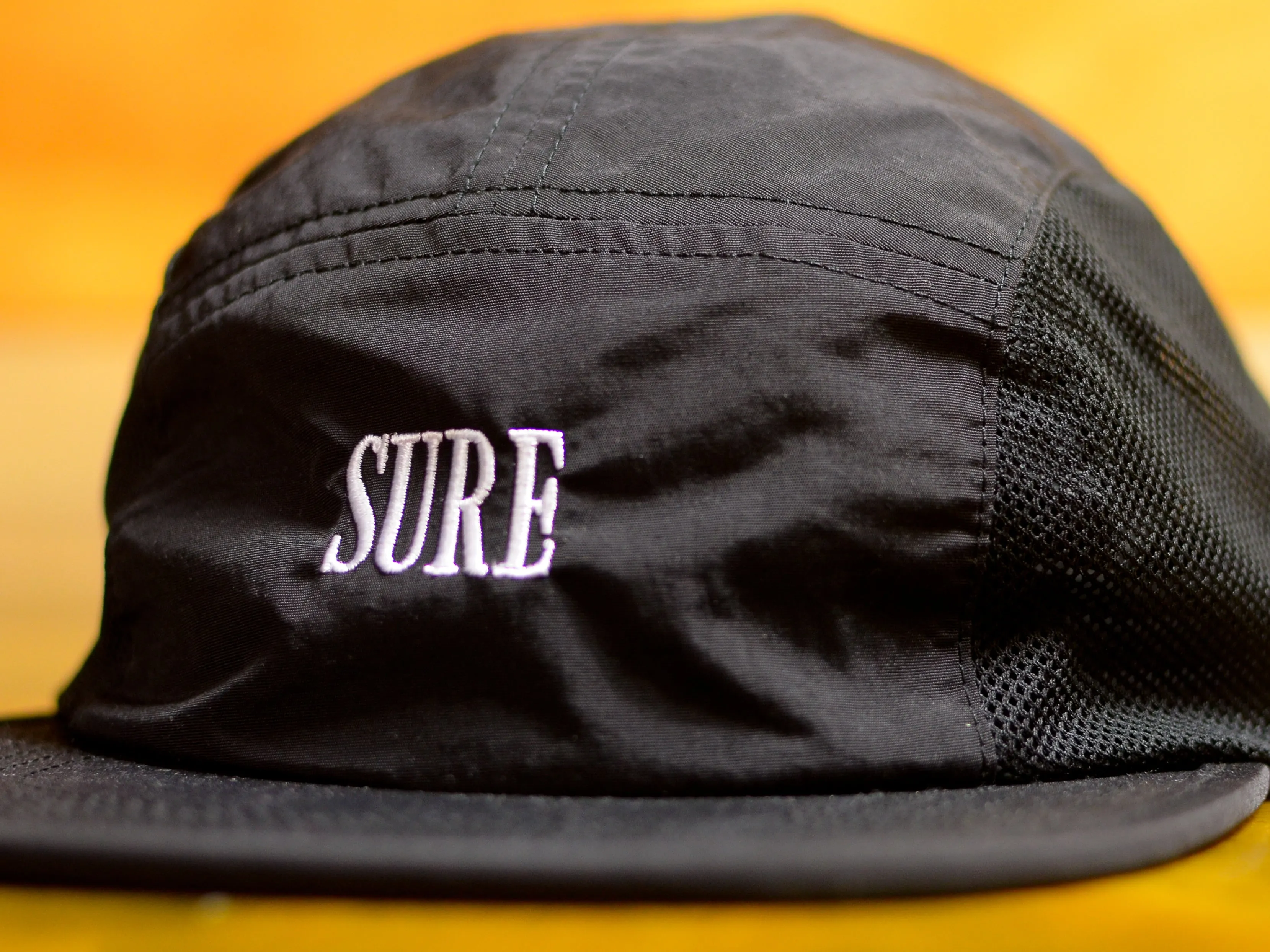 Crew Embroidered Athletic Cap - Black