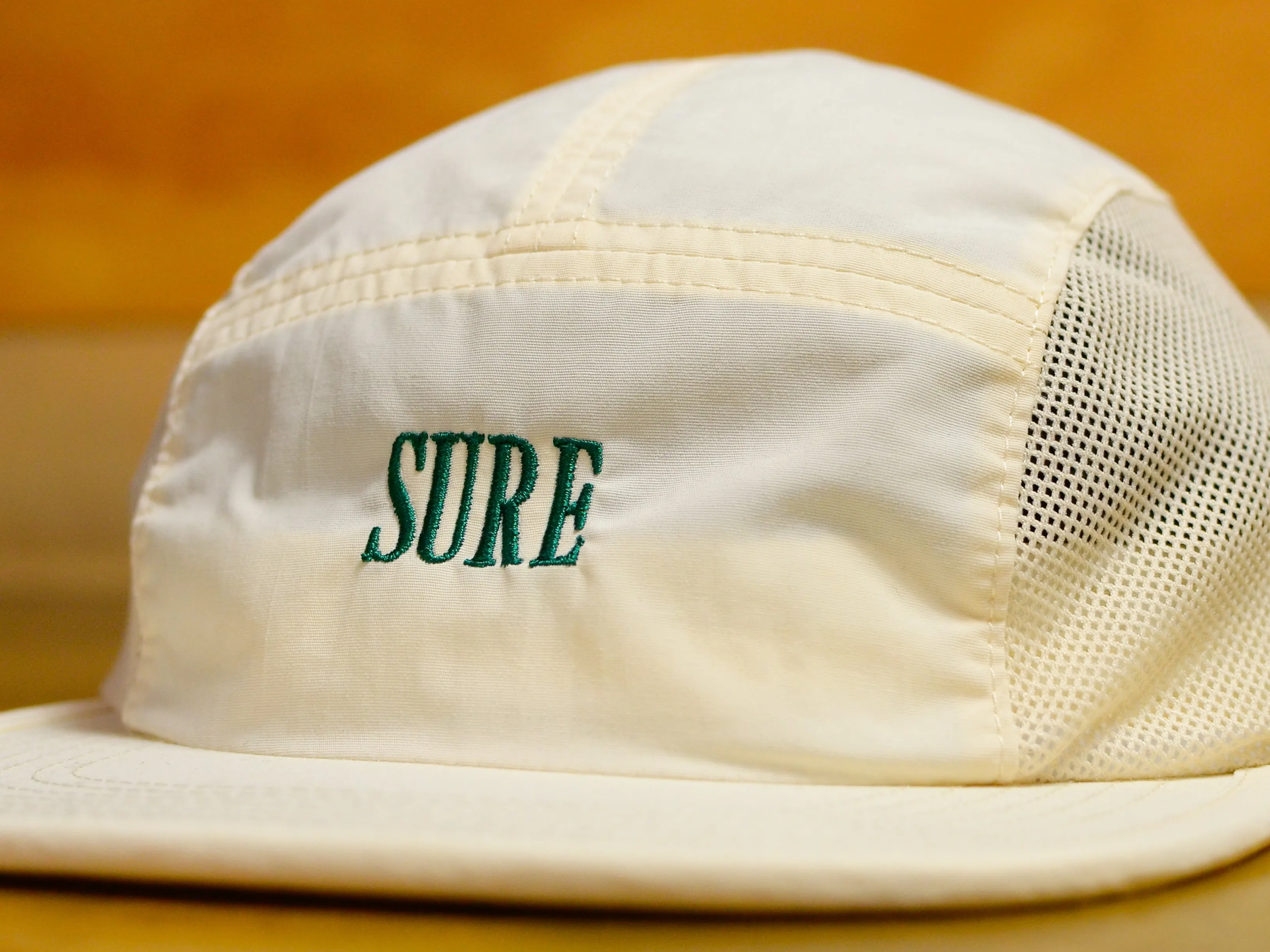 Crew Embroidered Athletic Cap - Ecru