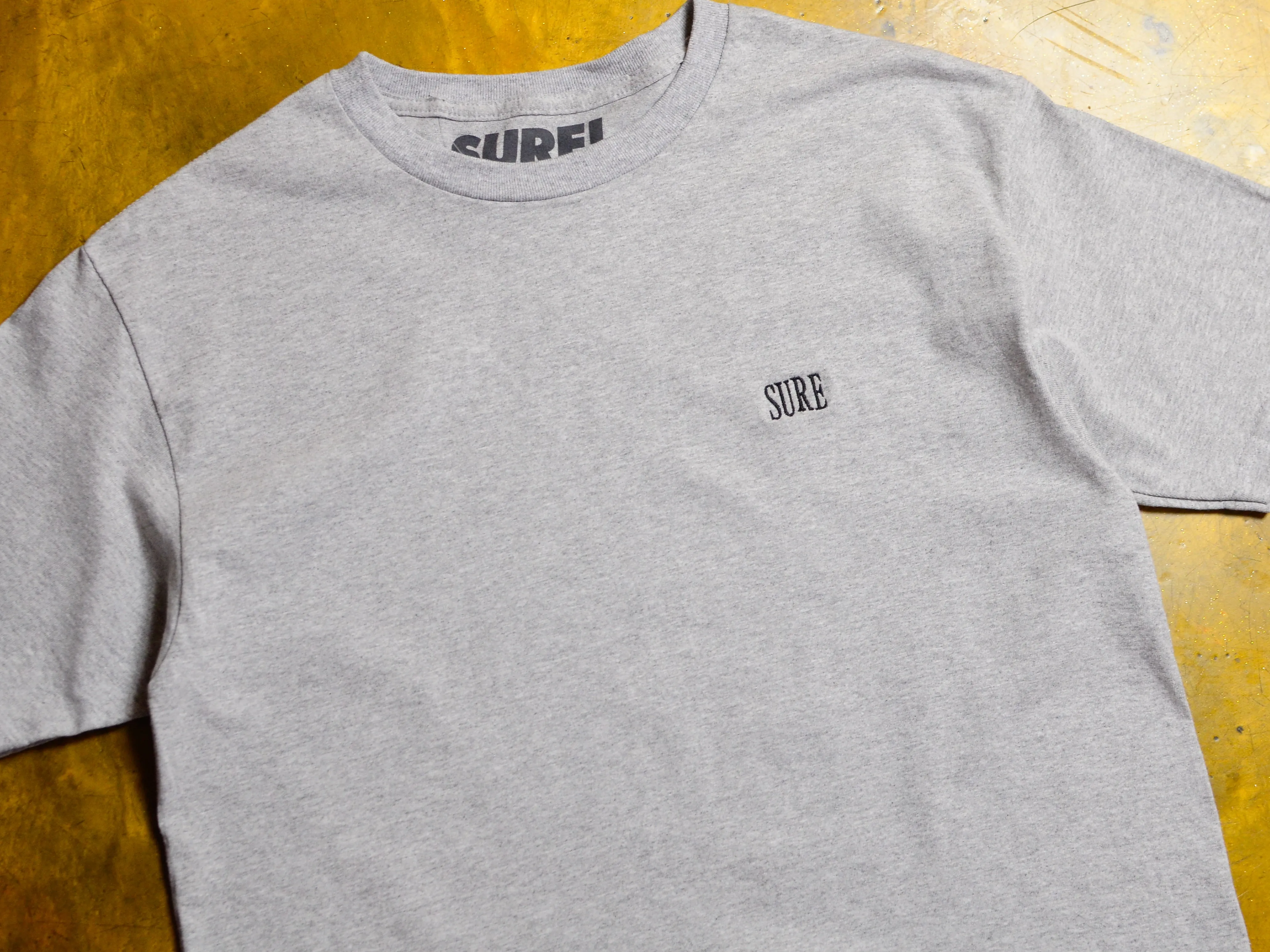 Crew Embroidered T-Shirt - Athletic Heather / Black