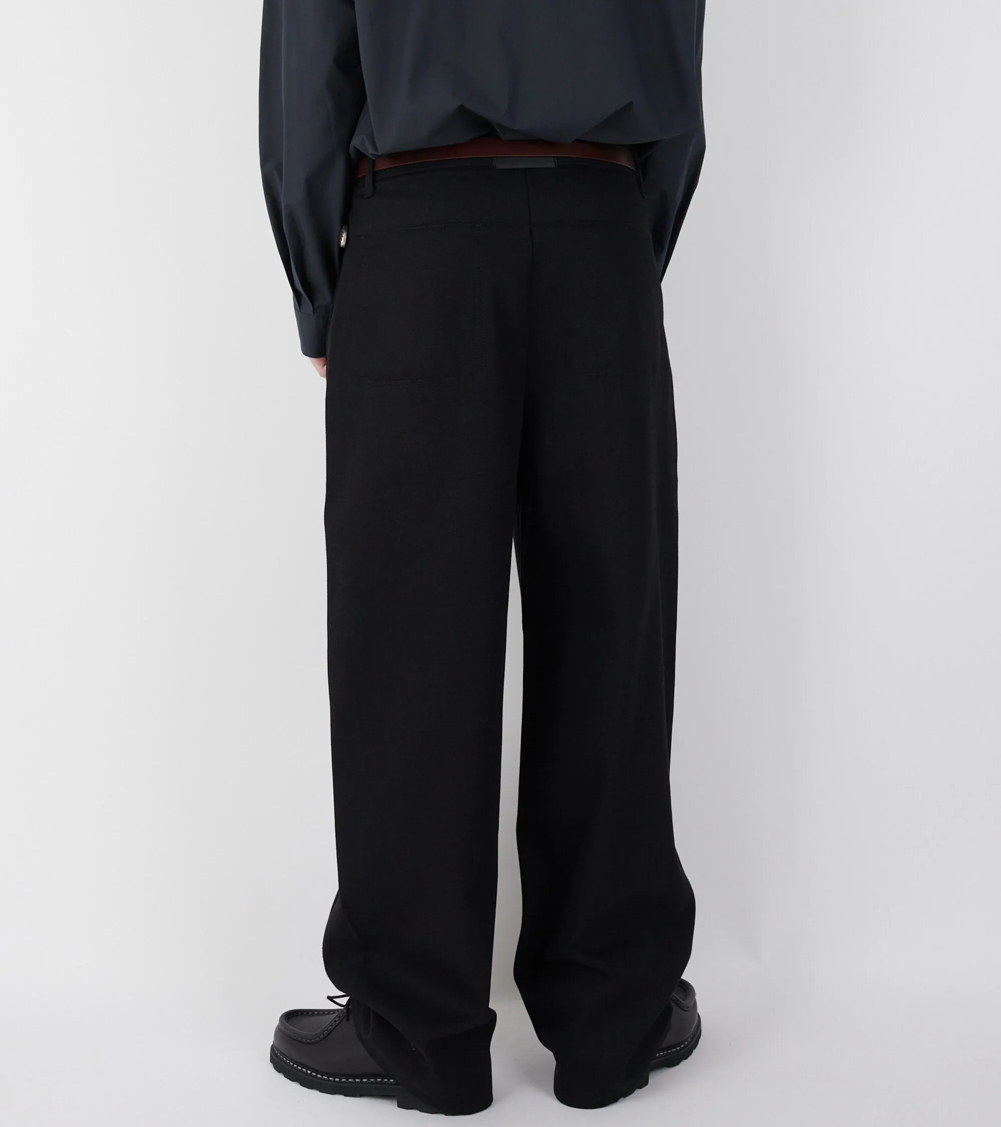 Curved Seam Trousers Black