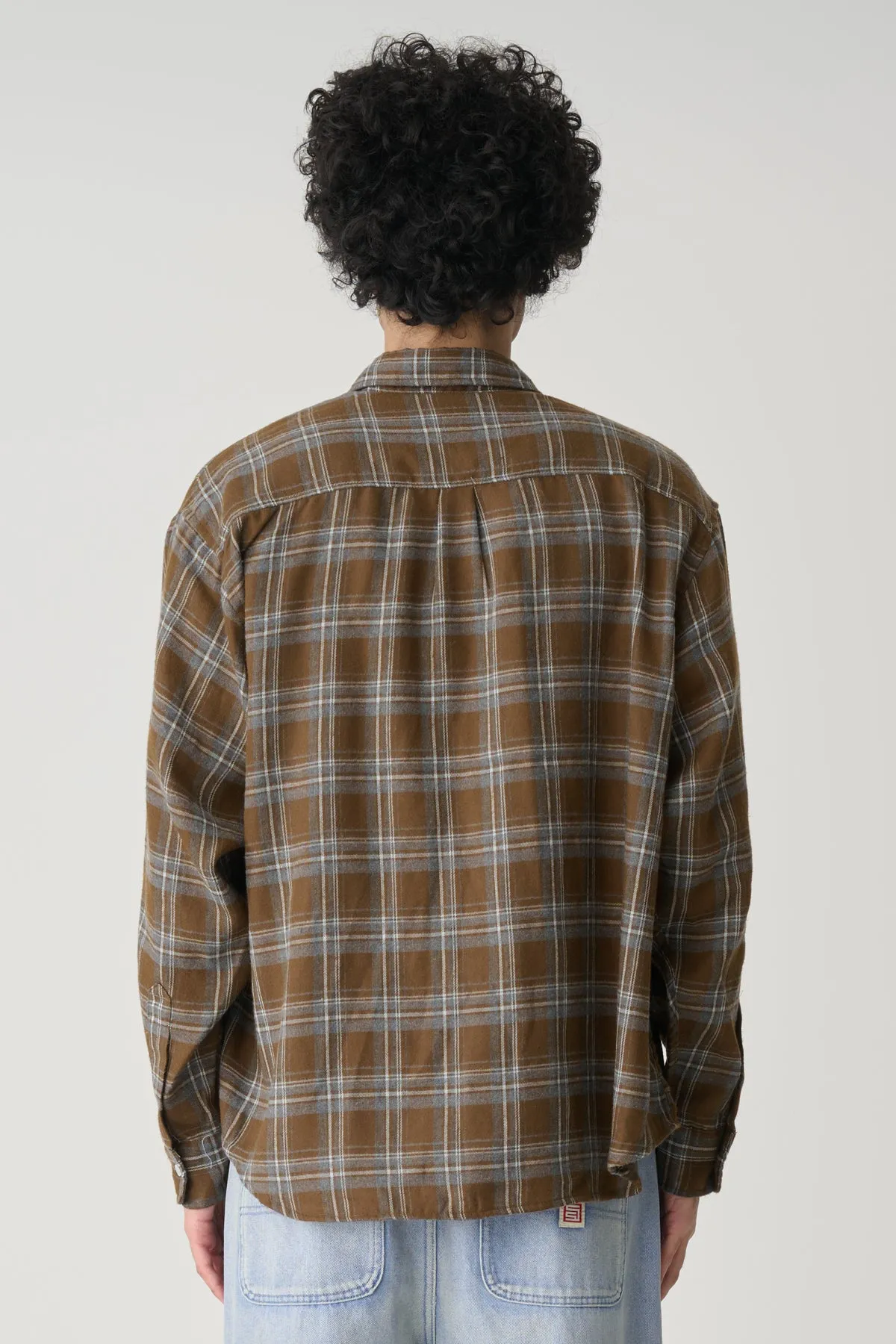 Duty Plaid Long Sleeve Shirt - Brown
