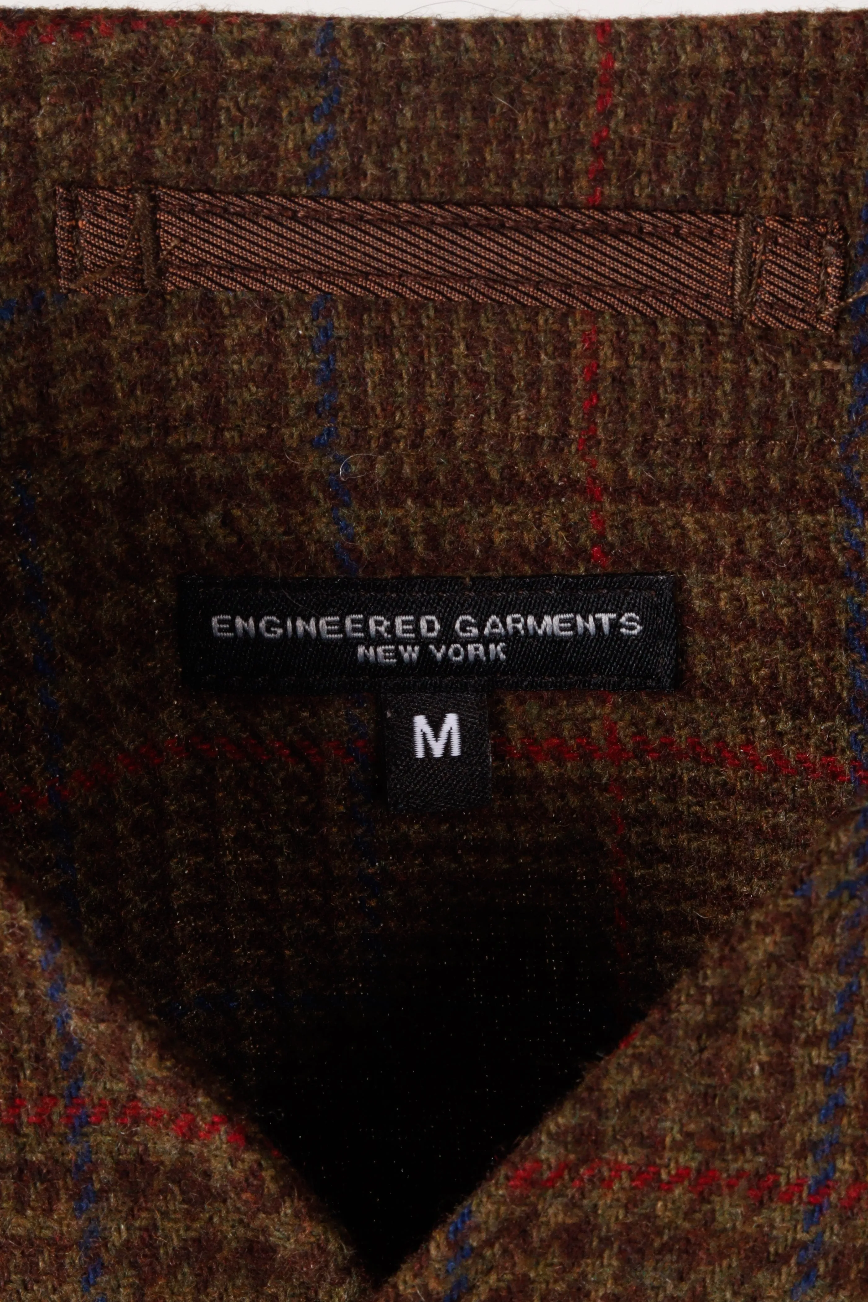 Engineered Garments FW21 'Glen Plaid Work' Cardigan Brown (2021)