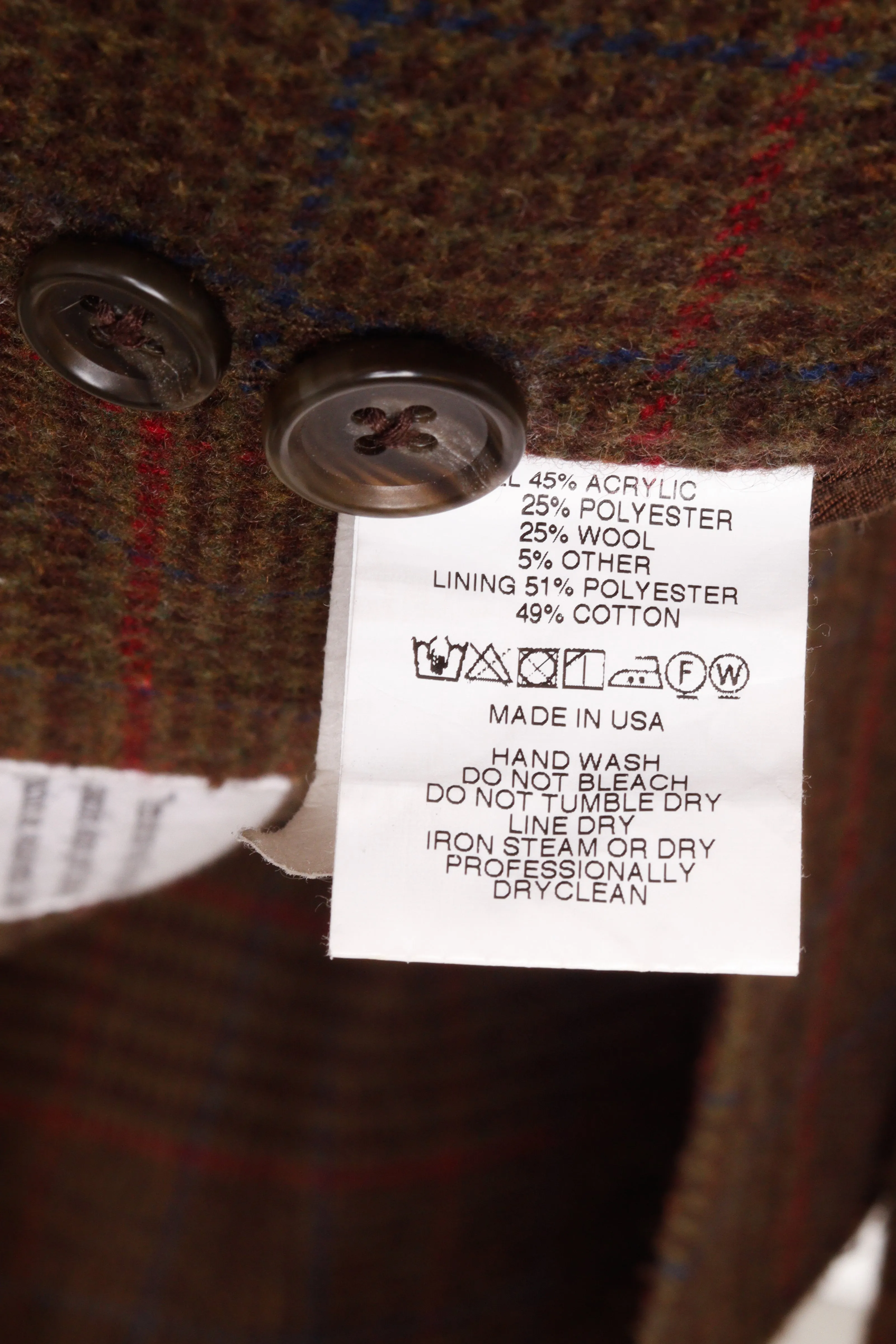 Engineered Garments FW21 'Glen Plaid Work' Cardigan Brown (2021)