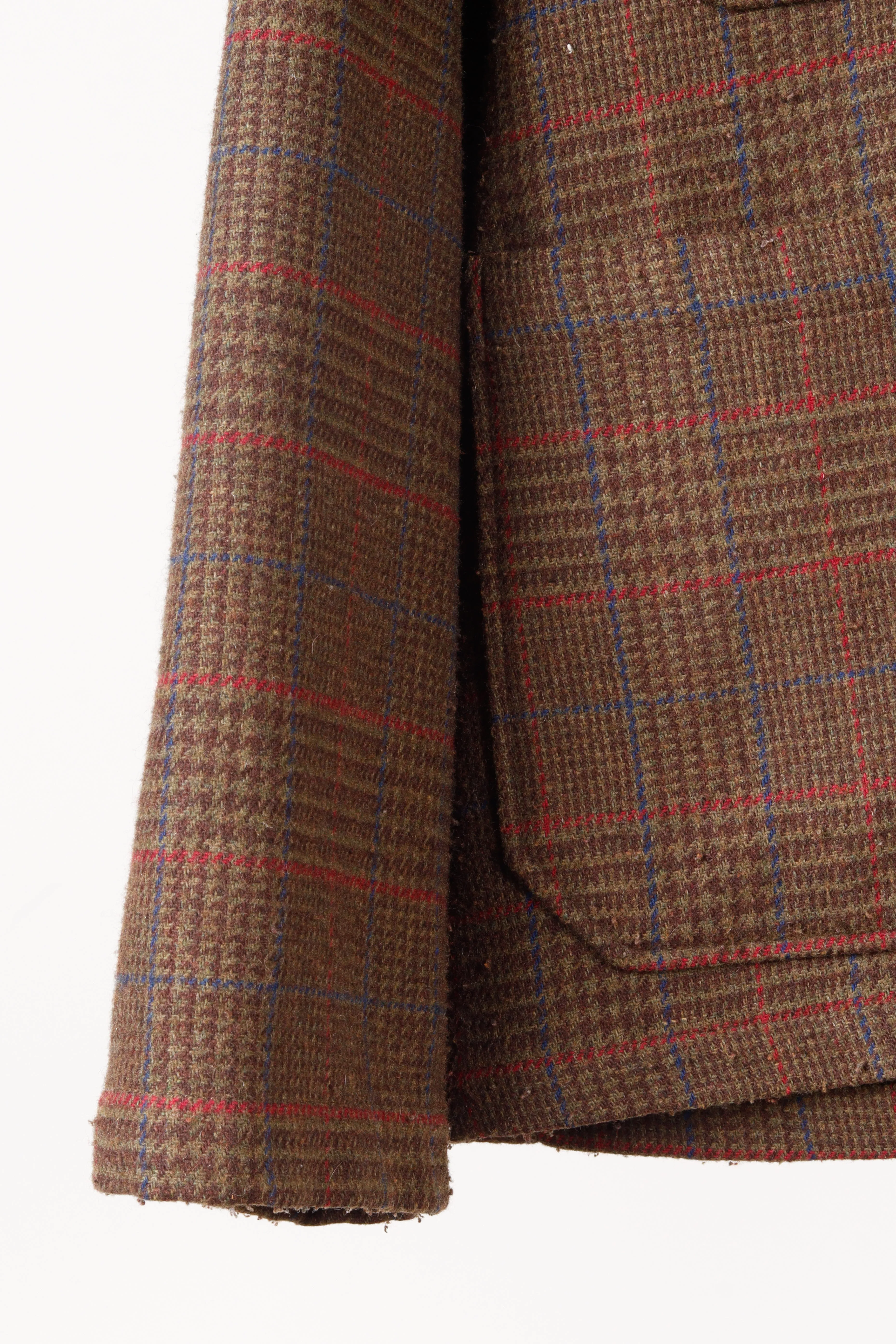 Engineered Garments FW21 'Glen Plaid Work' Cardigan Brown (2021)