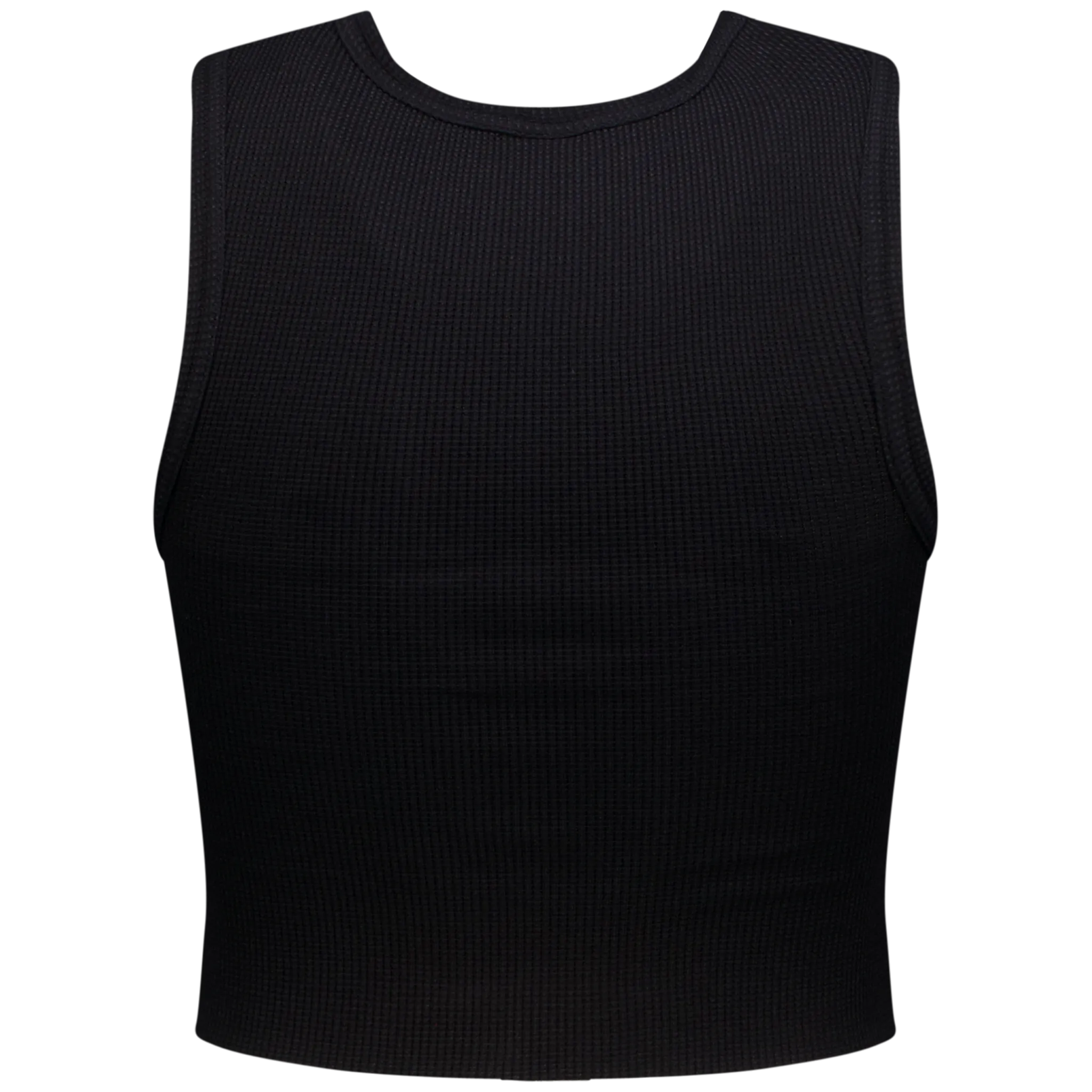 Femme Cropped Waffle Tank Top