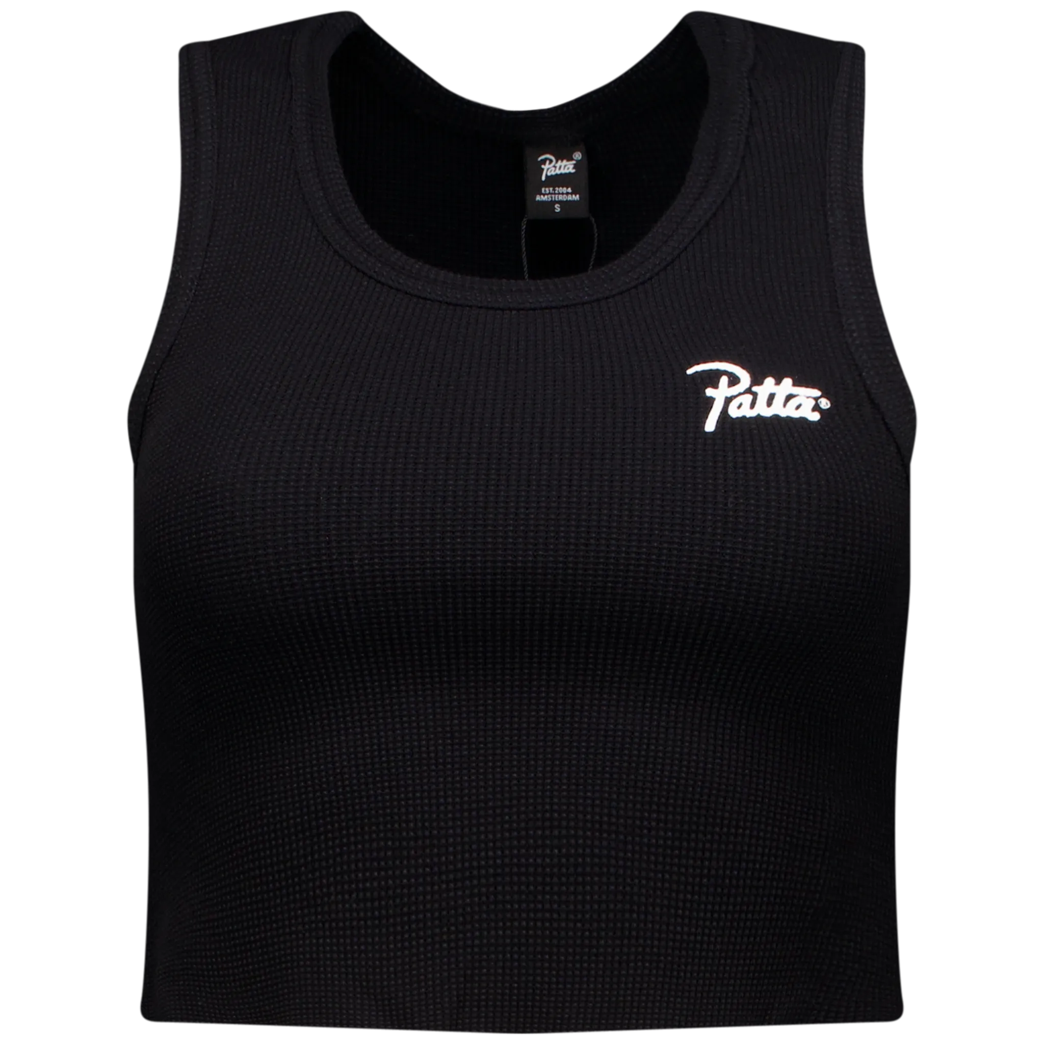 Femme Cropped Waffle Tank Top