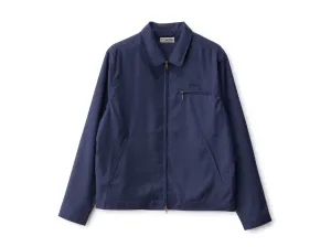 Gaberdine Zip Jacket - Navy