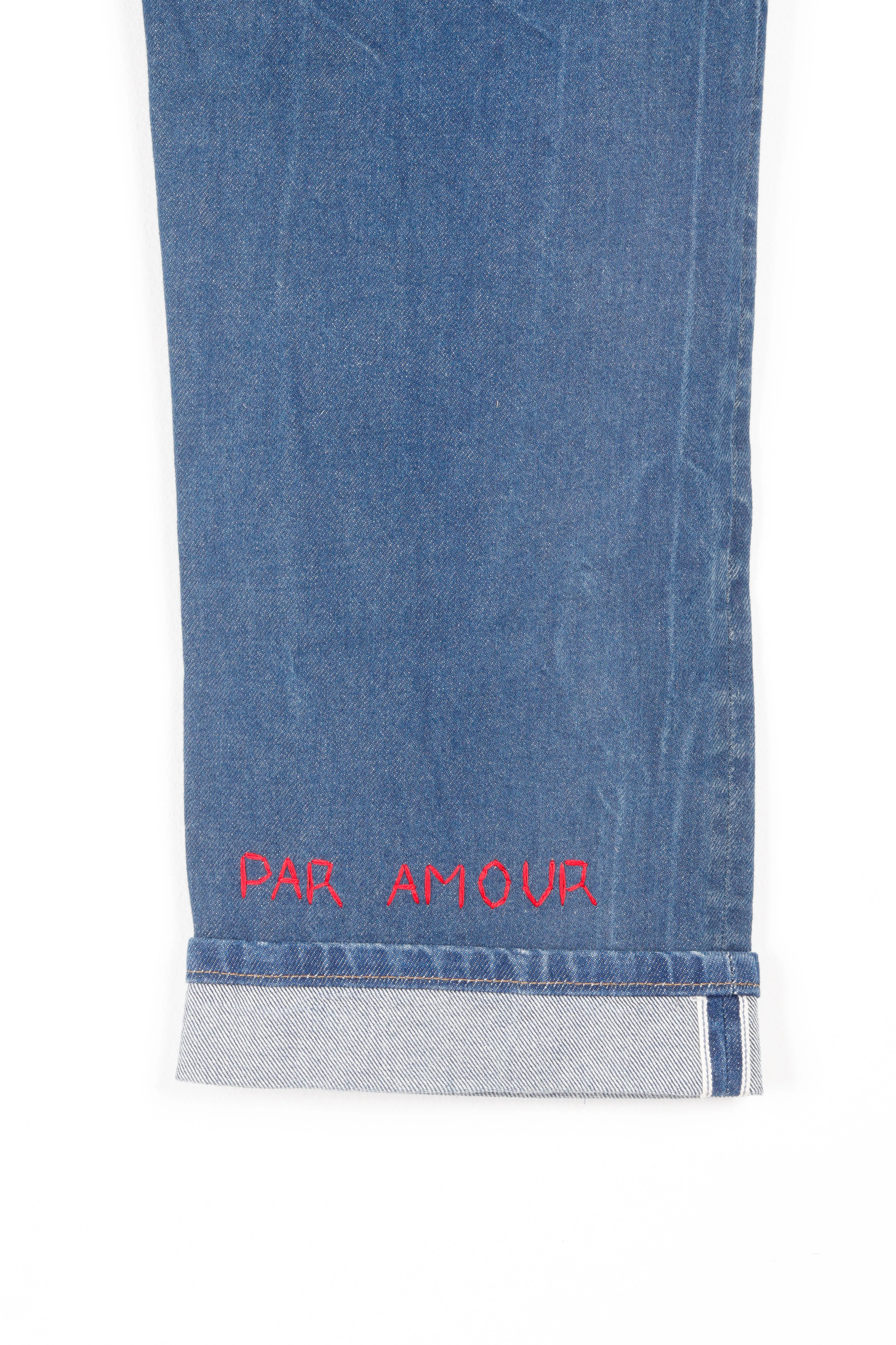 Gucci SS17 ' L'aveugle Par Amour Emboidered' Selvedge Denim Jeans (2017)