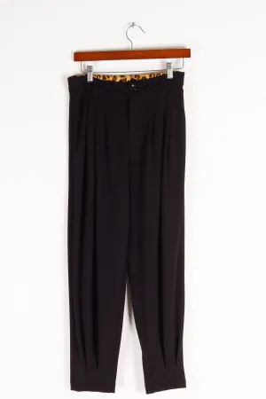 Hysteric Glamour 'Cheetah Lined 3 Pleated' Pants Black