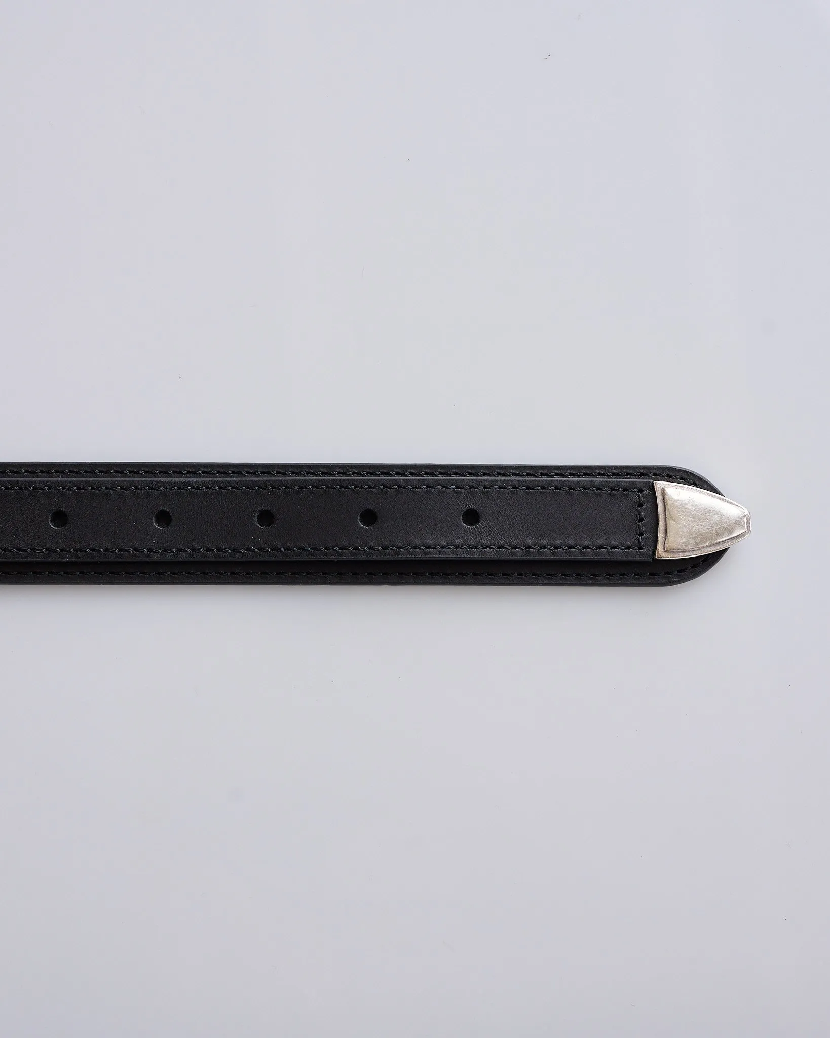 LEMAIRE Minimal Western Leather Belt Black