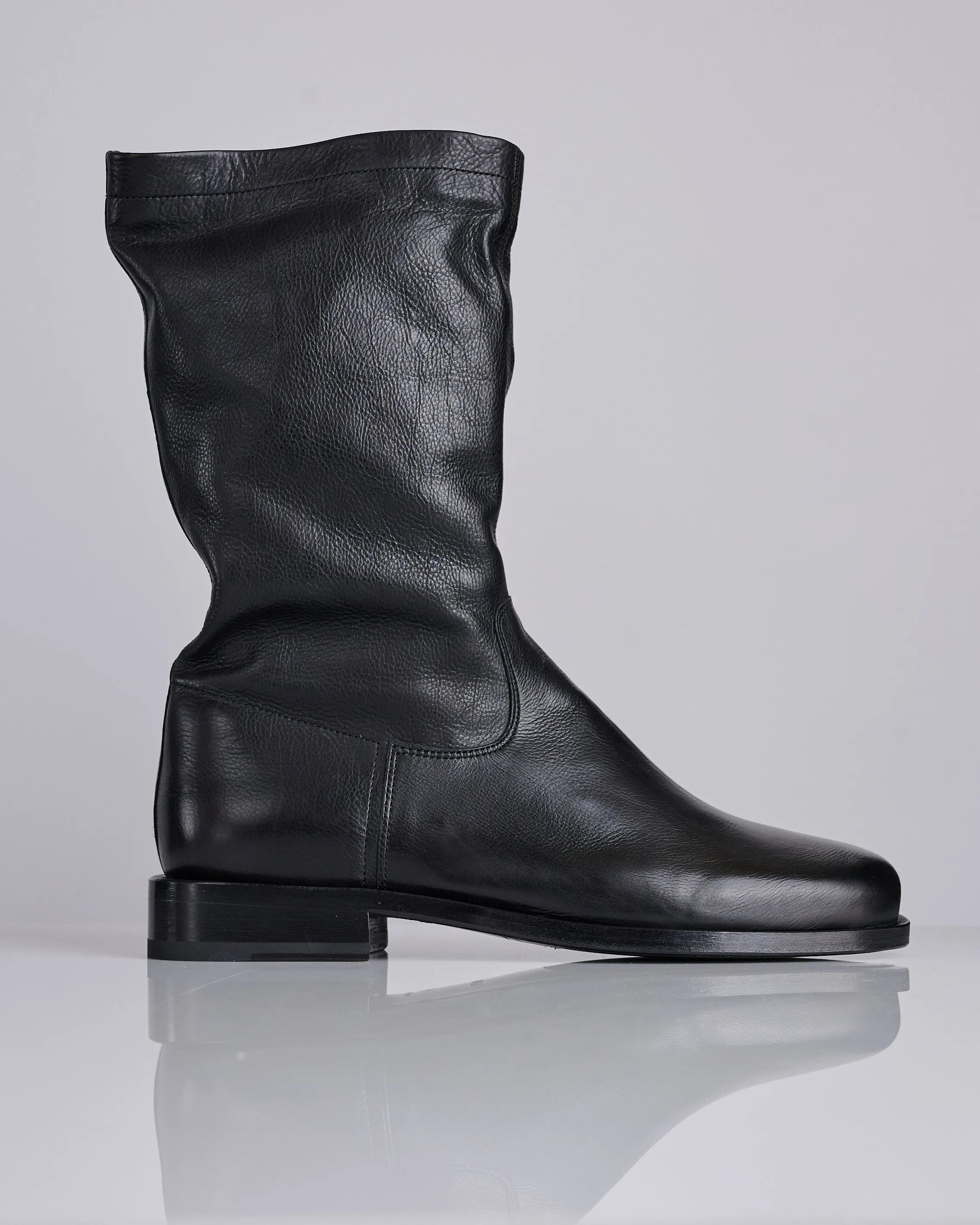 LEMAIRE Soft Workwear Nappa Leather Boot Black