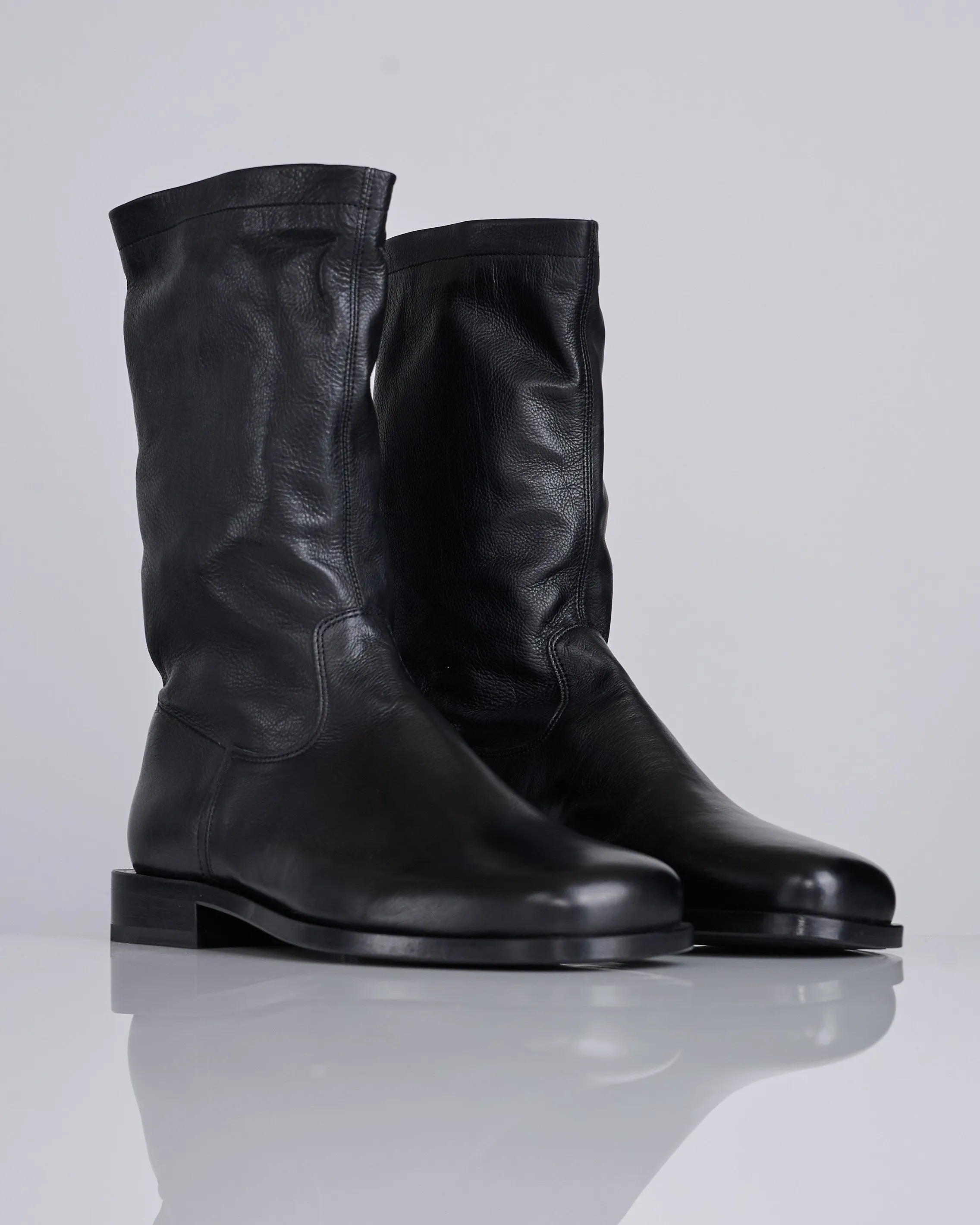 LEMAIRE Soft Workwear Nappa Leather Boot Black